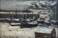 "Winter in St. Ives" Hayley Lever, Post-Impressionist, Thick Impasto Snowy Scene