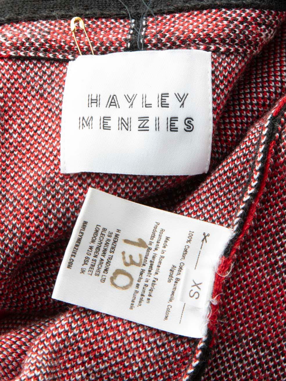 Hayley Menzies - Cardigan ceinturé à motif abstrait - Taille XS Excellent état - En vente à London, GB