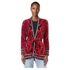 Hayley Menzies Abstract Pattern Belted Cardigan Size XS