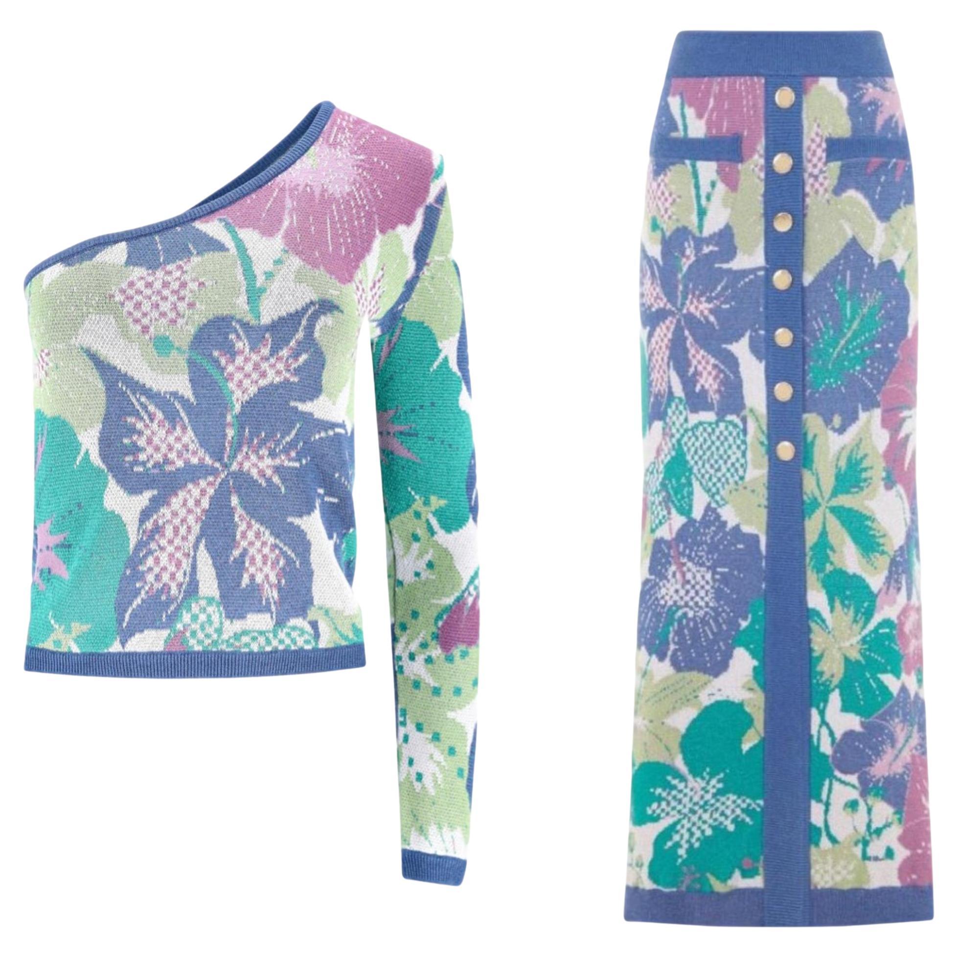 Hayley Menzies - Ensemble top et jupe en jacquard floral