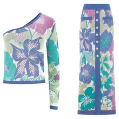 Hayley Menzies Floral Jacquard Top & Skirt Set