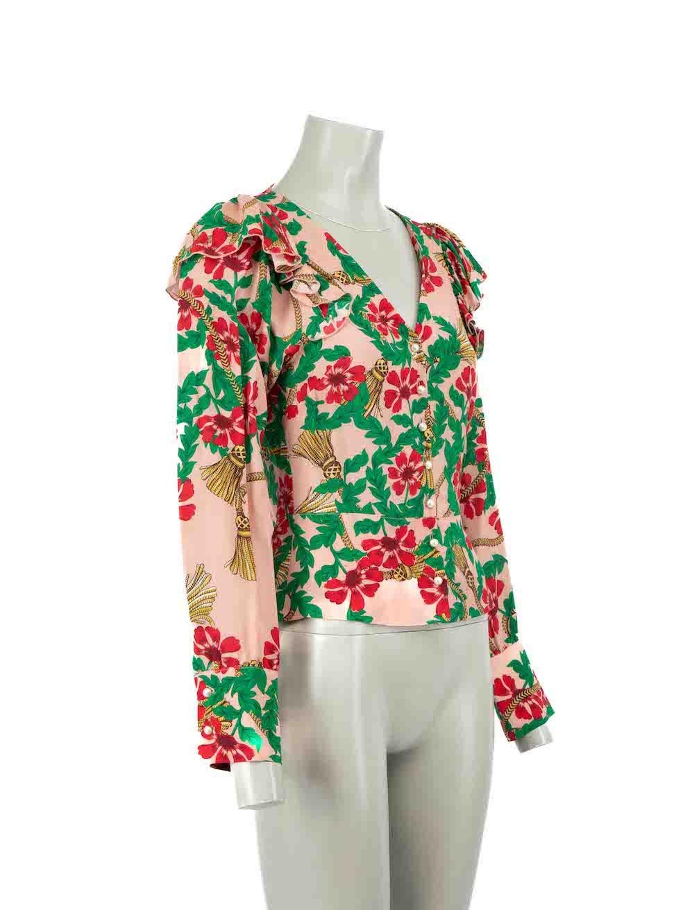CONDITION is Good. Minor wear to Top is evident. Light wear to button attachment with some stray threads found through the centre front and small discoloured mark seen near the hem on this used Hayley Menzies designer resale item. 
  
  Details
 