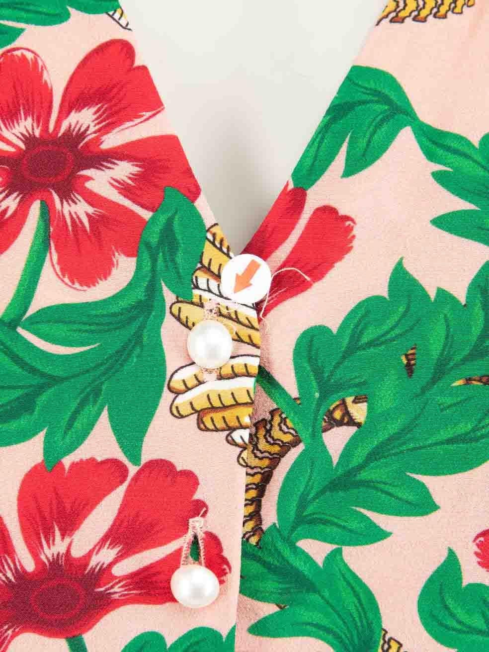 Hayley Menzies Floral Print Ruffled Top Size XS For Sale 1