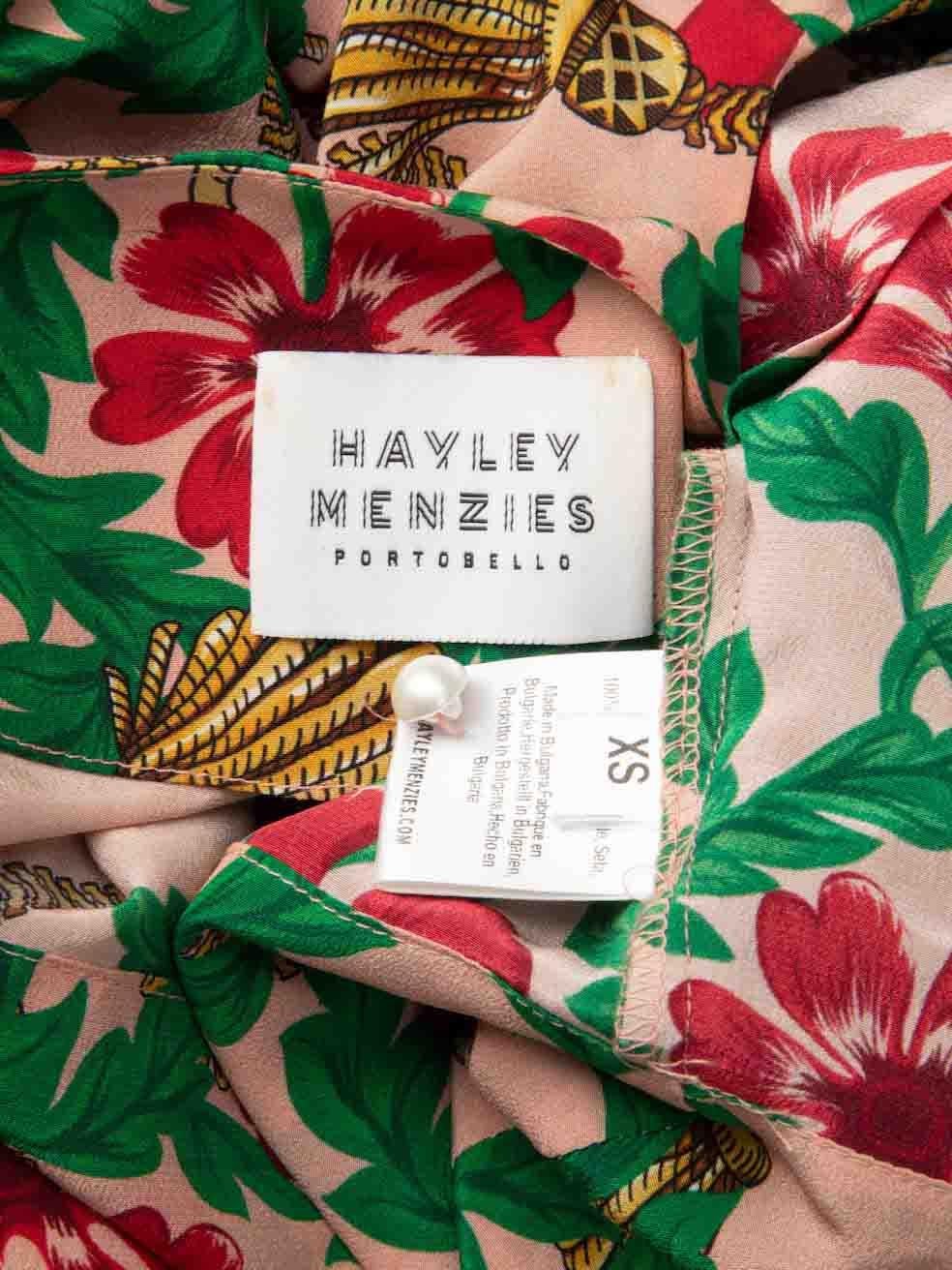 Hayley Menzies Floral Print Ruffled Top Size XS For Sale 2