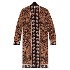 Hayley Menzies - Cardigan ouvert en coton tricoté imprimé léopard