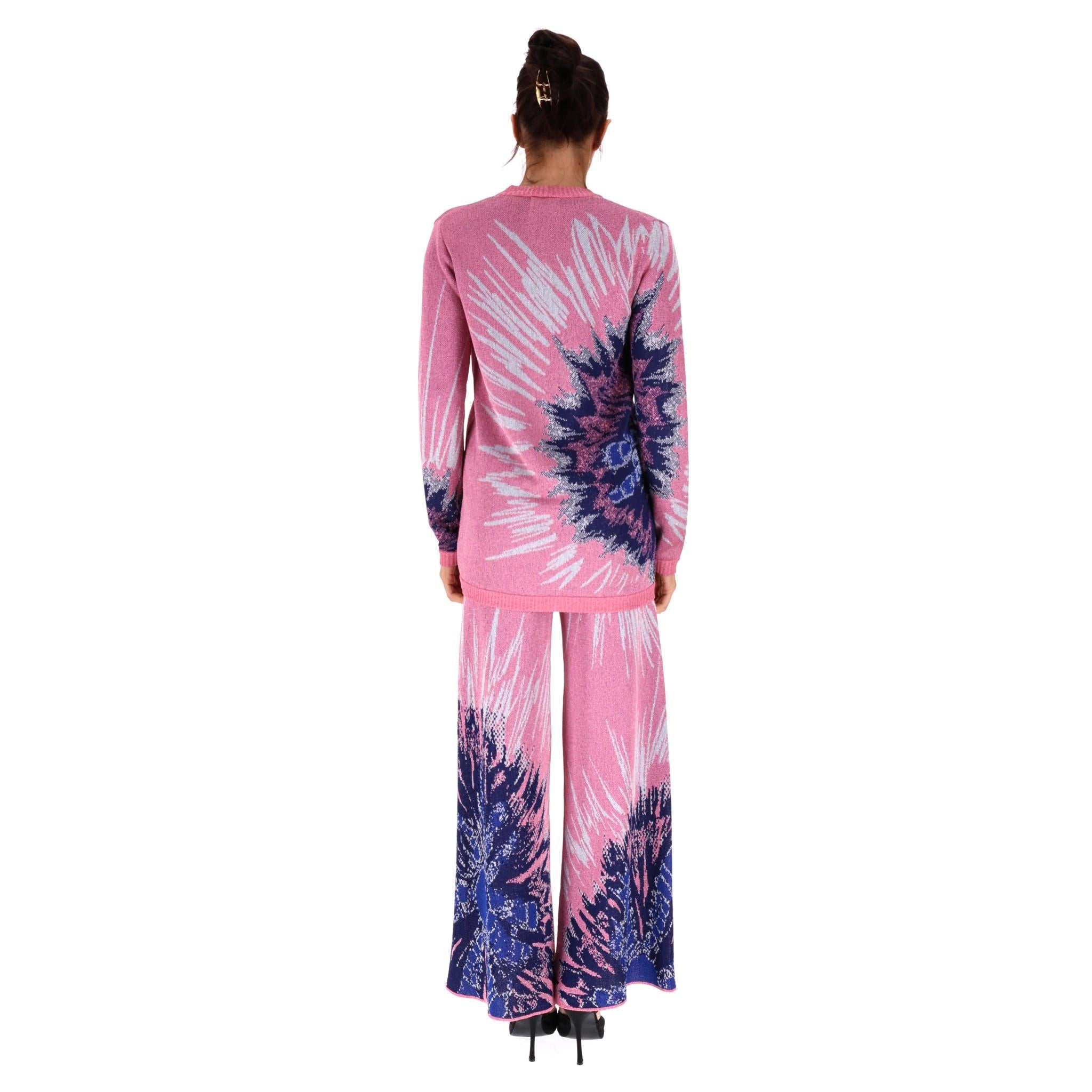 Hayley Menzies Metallic Tie Dye Knitted Cardi Top & Matching Culottes In Excellent Condition For Sale In London, GB