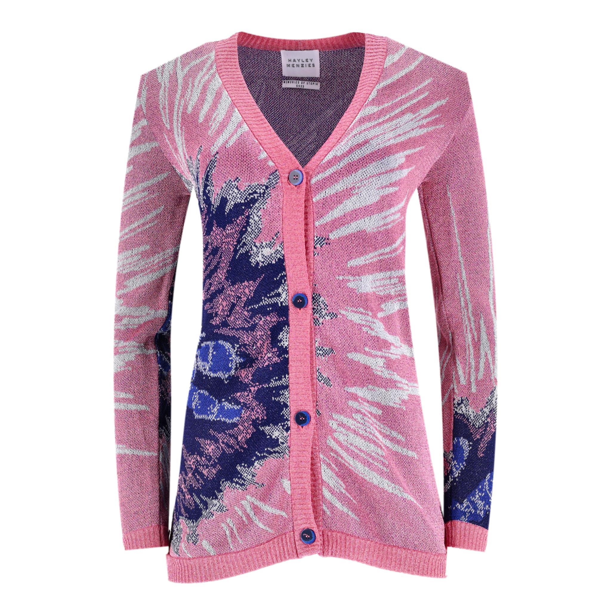 Women's Hayley Menzies Metallic Tie Dye Knitted Cardi Top & Matching Culottes For Sale