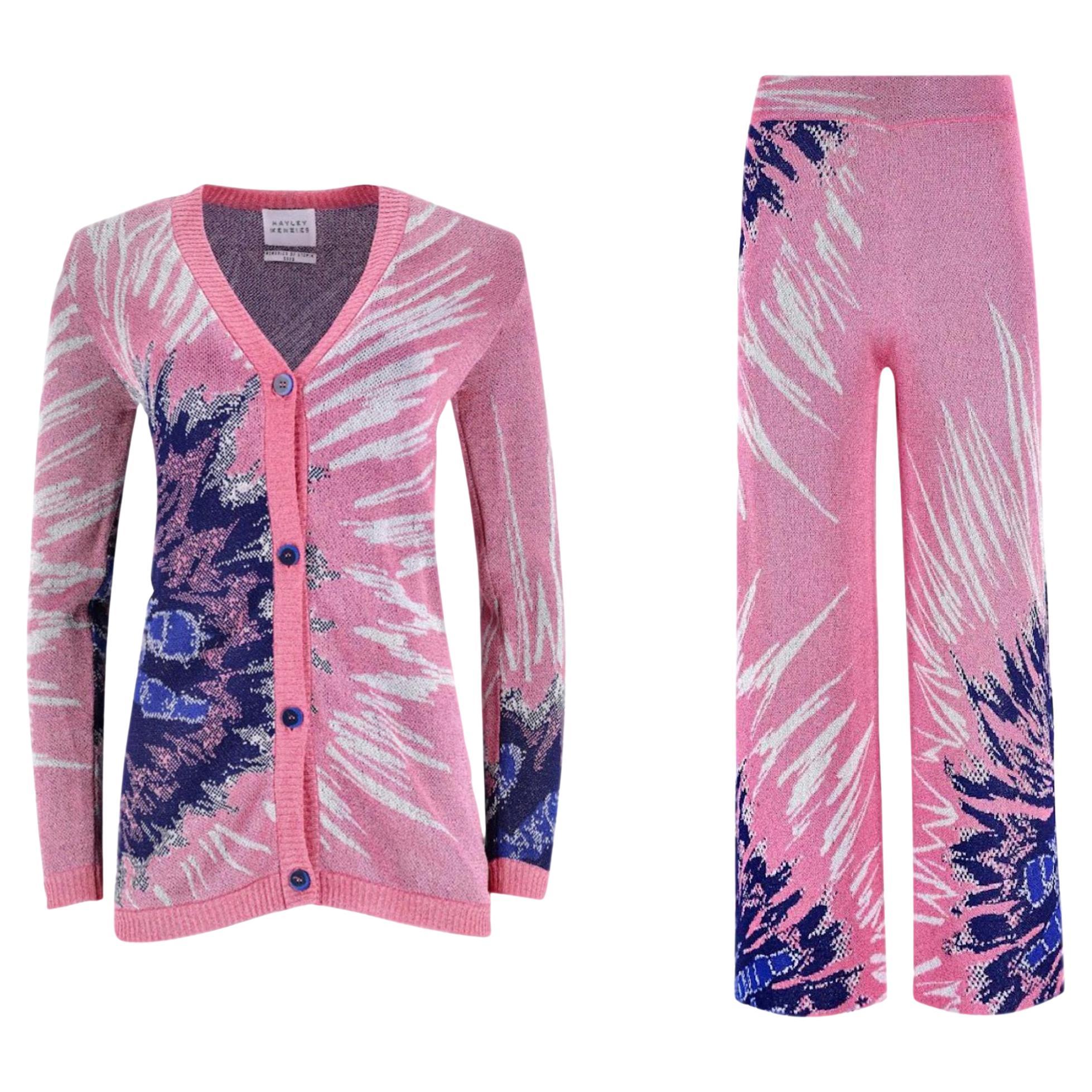 Hayley Menzies Metallic Tie Dye Knitted Cardi Top & Matching Culottes For Sale