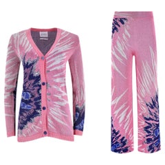 Hayley Menzies Metallic Tie Dye Knitted Cardi Top & Matching Culottes