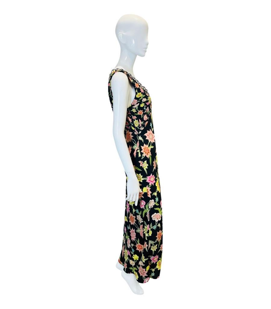Hayley Menzies Silk Floral Maxi Dress In New Condition For Sale In London, GB