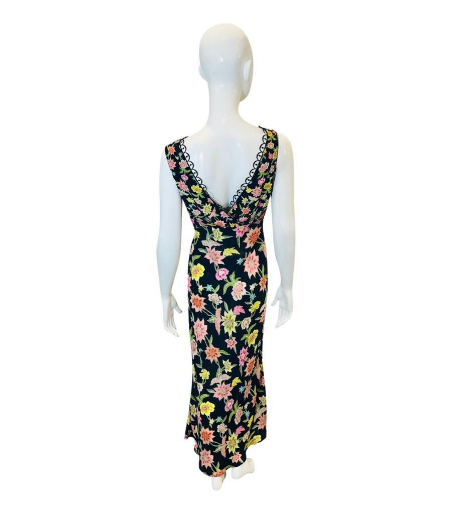 Women's Hayley Menzies Silk Floral Maxi Dress For Sale