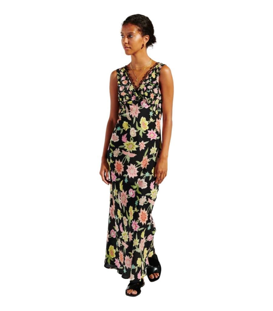 Hayley Menzies Silk Floral Maxi Dress For Sale 1