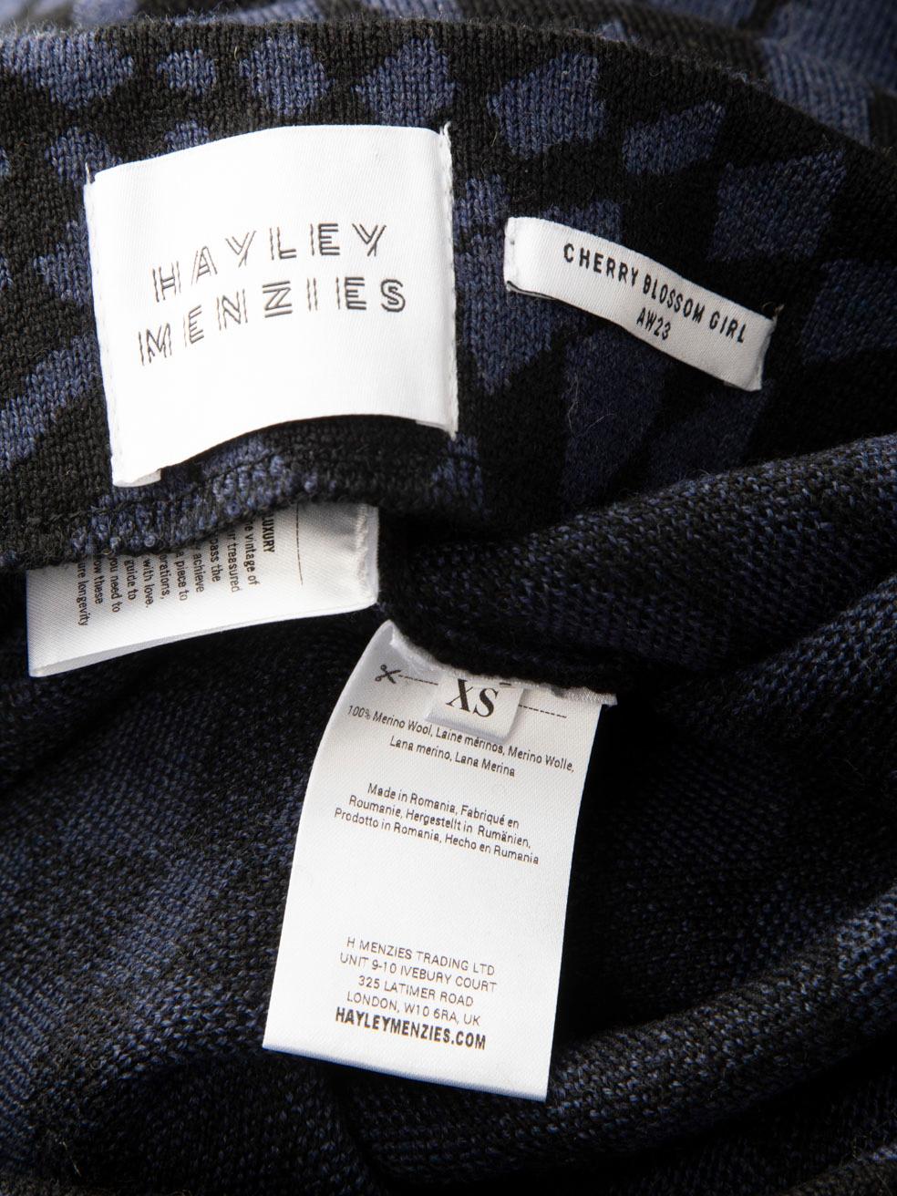 Hayley Menzies Conjunto de top y falda de cuadros abstractos de lana Talla XS en venta 2
