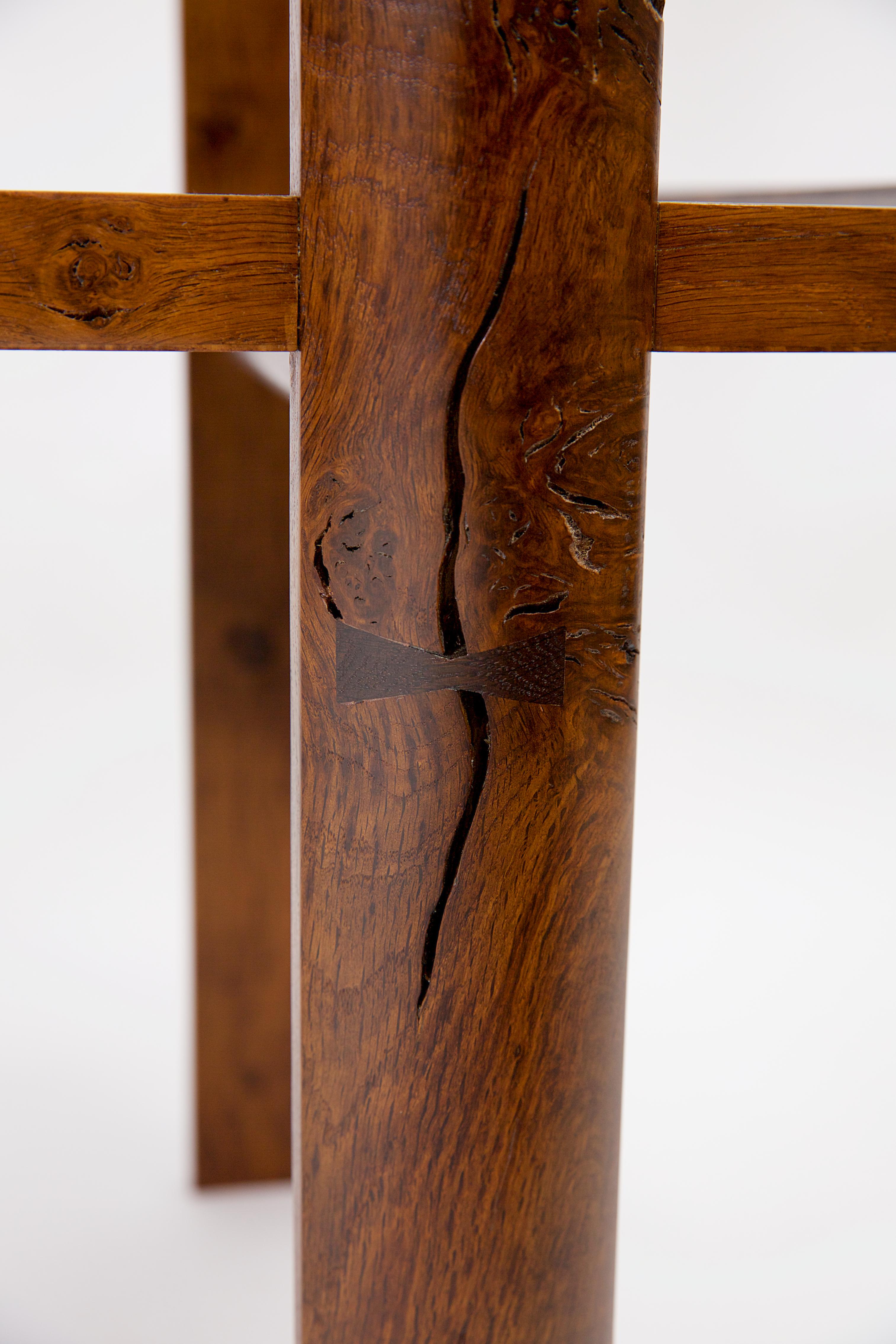 Hayling side table in brown oak In New Condition For Sale In Pulborough, GB
