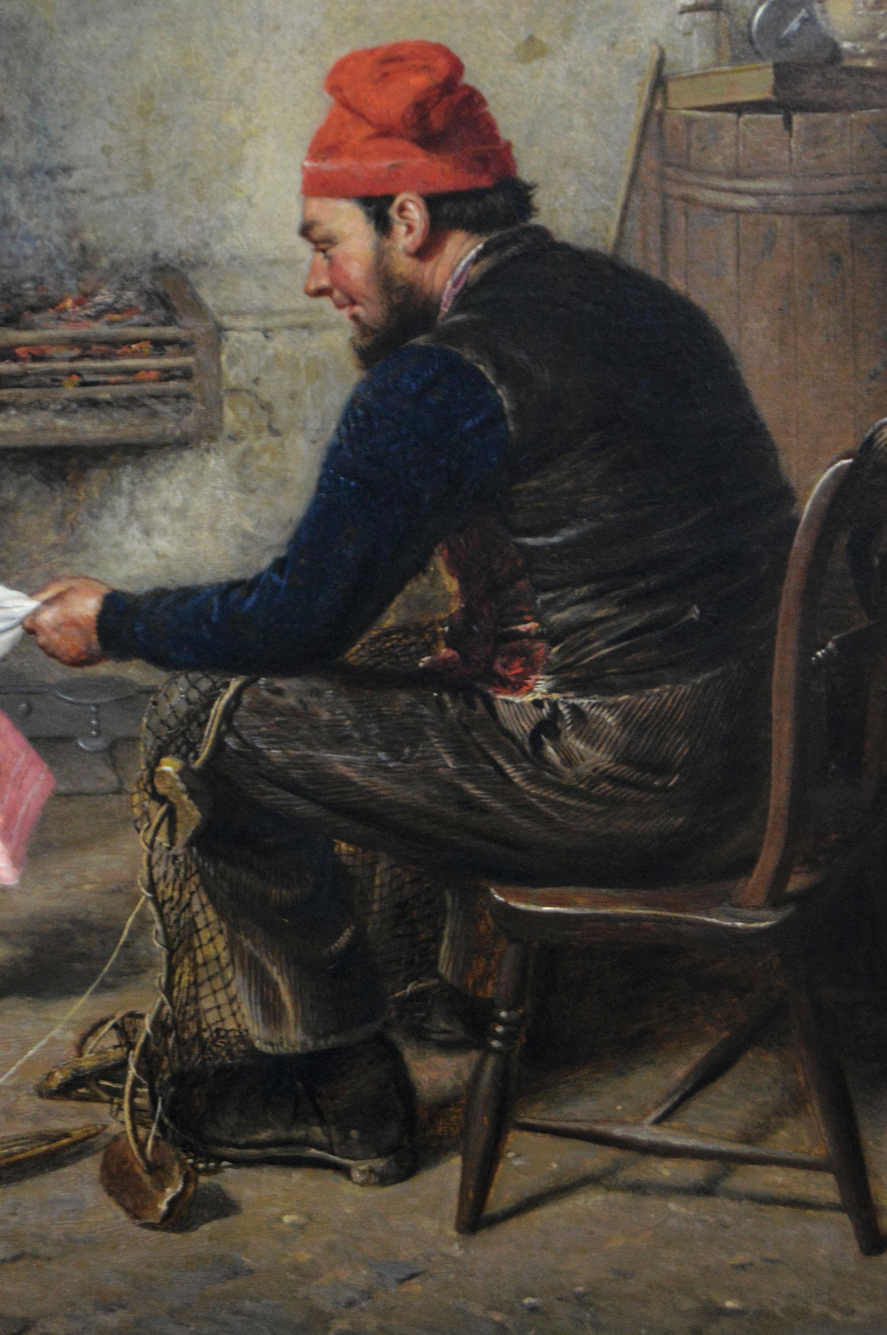 Haynes King
Británico, (1831-1904)
Vida familiar
Óleo sobre lienzo, firmado y fechado en 1869
Tamaño de la imagen: 27,25 pulgadas x 35 pulgadas 
Tamaño con marco incluido: 41 pulgadas x 48,75 pulgadas
Procedencia: Edward George Barr, 76 Holland
