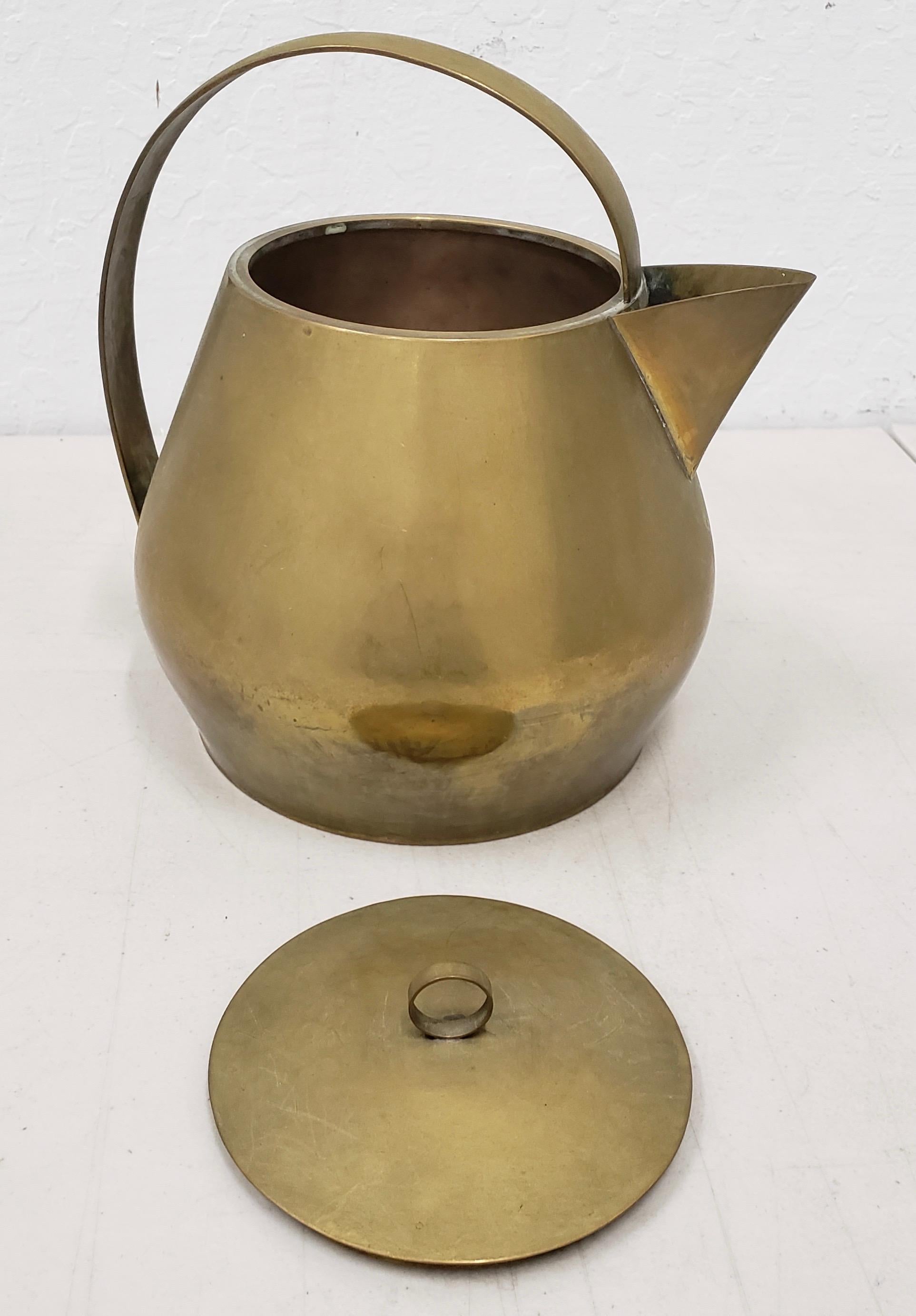 vintage brass teapot