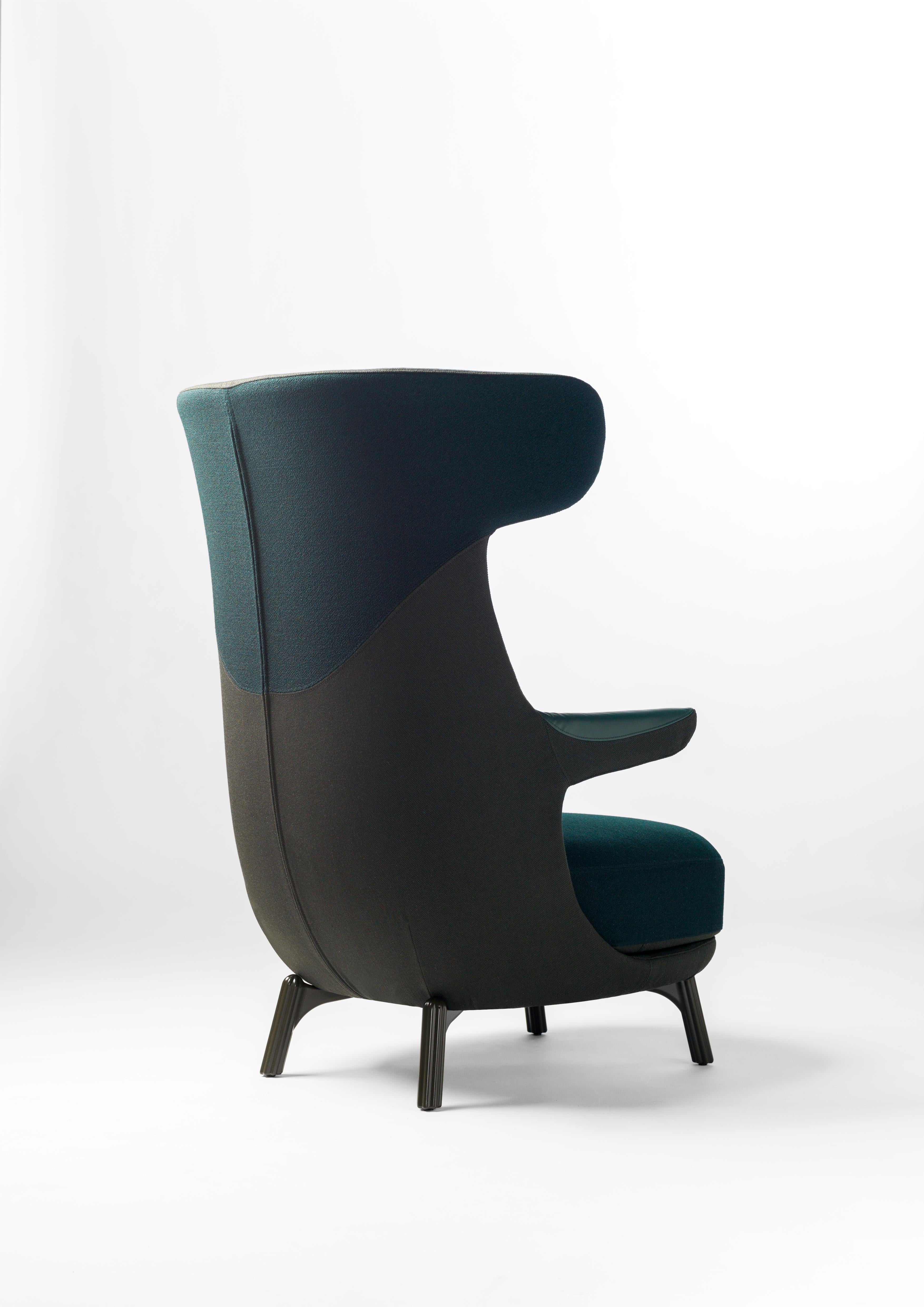 Hayon Edition Dino Armchair in Fabric and Leather Upholstery by BD Barcelona For Sale 6