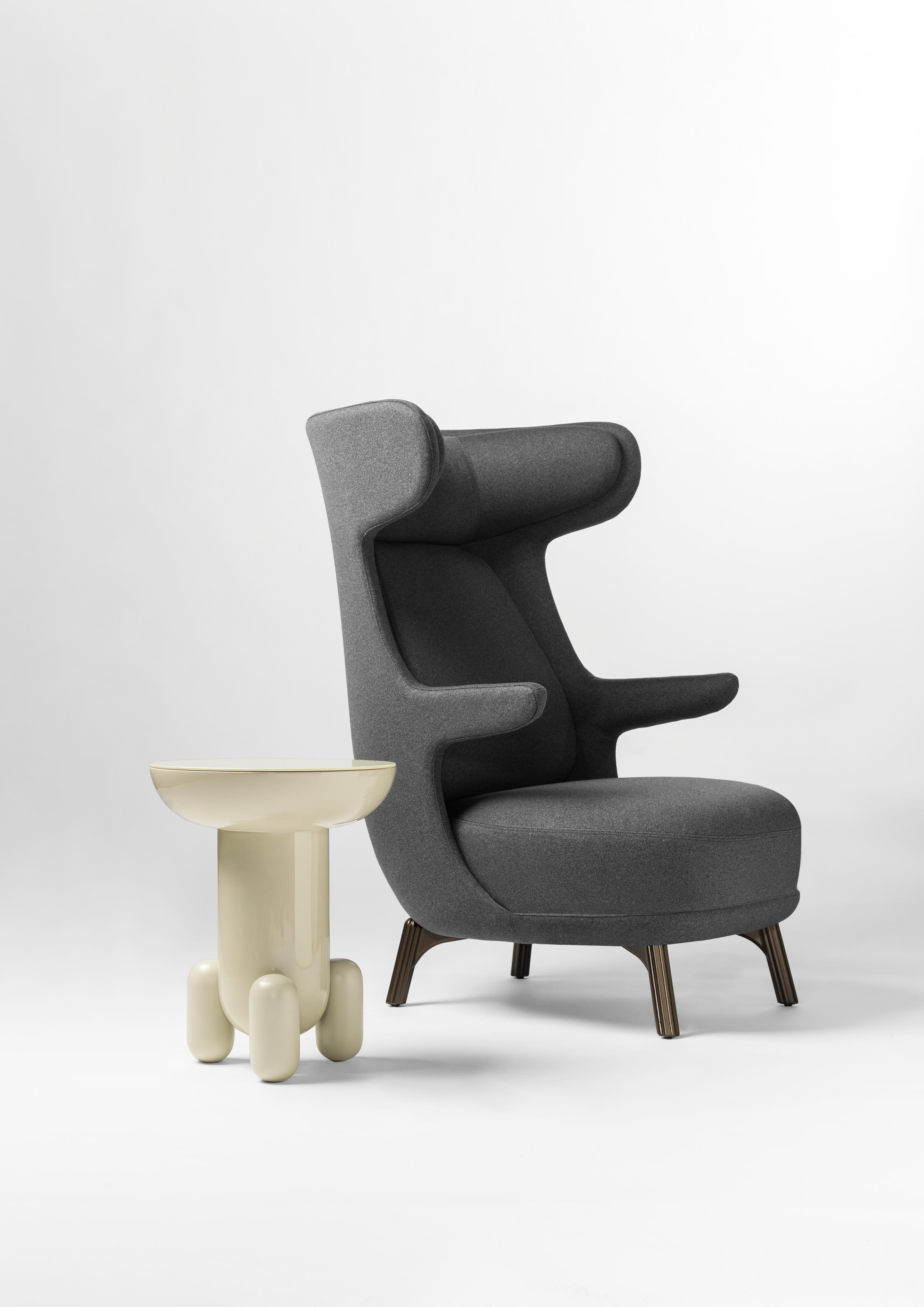 Hayon Edition Dino Armchair in Fabric and Leather Upholstery by BD Barcelona In New Condition For Sale In Rhinebeck, NY