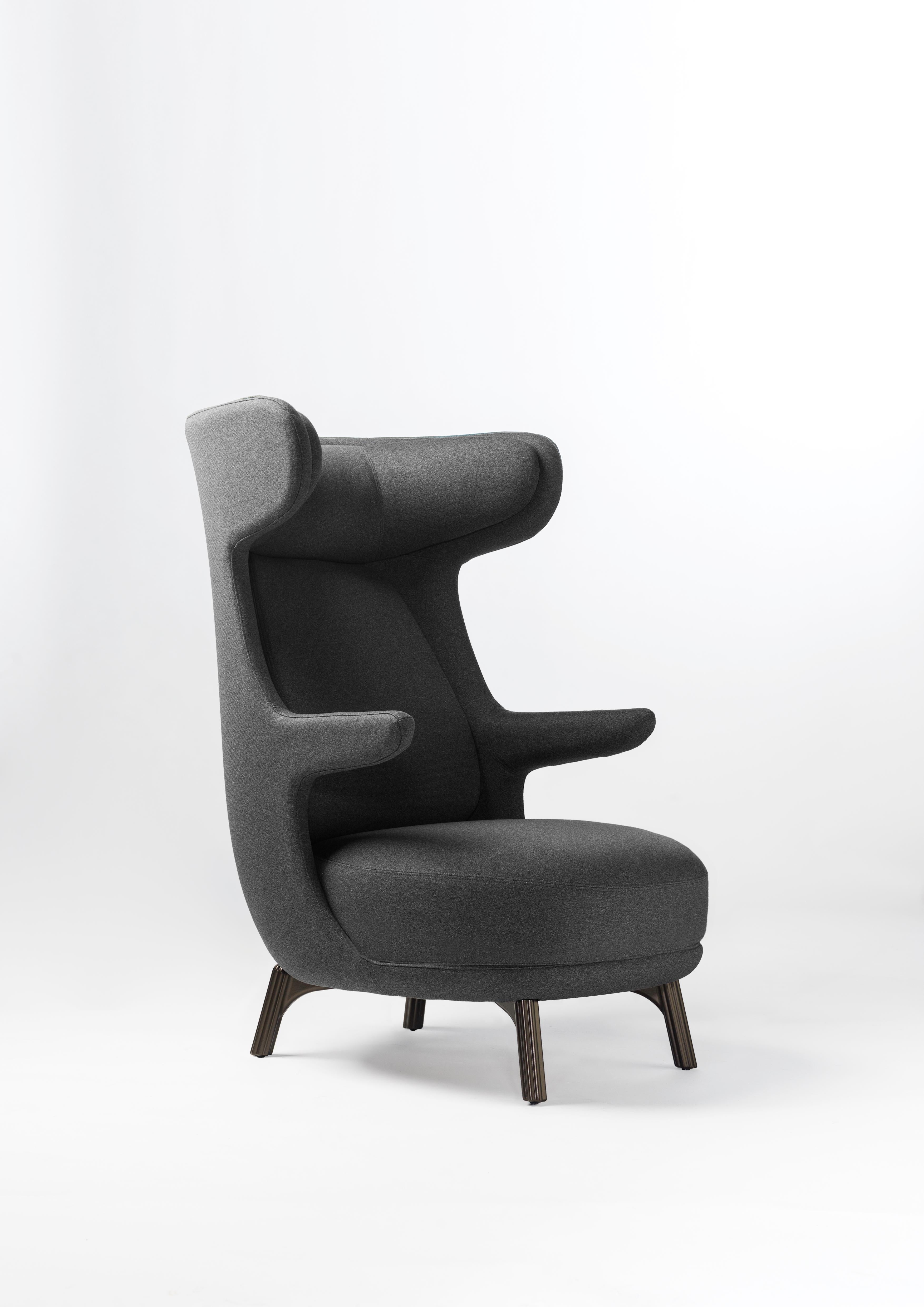 Hayon Edition Dino Armchair in Fabric and Leather Upholstery by BD Barcelona For Sale 1
