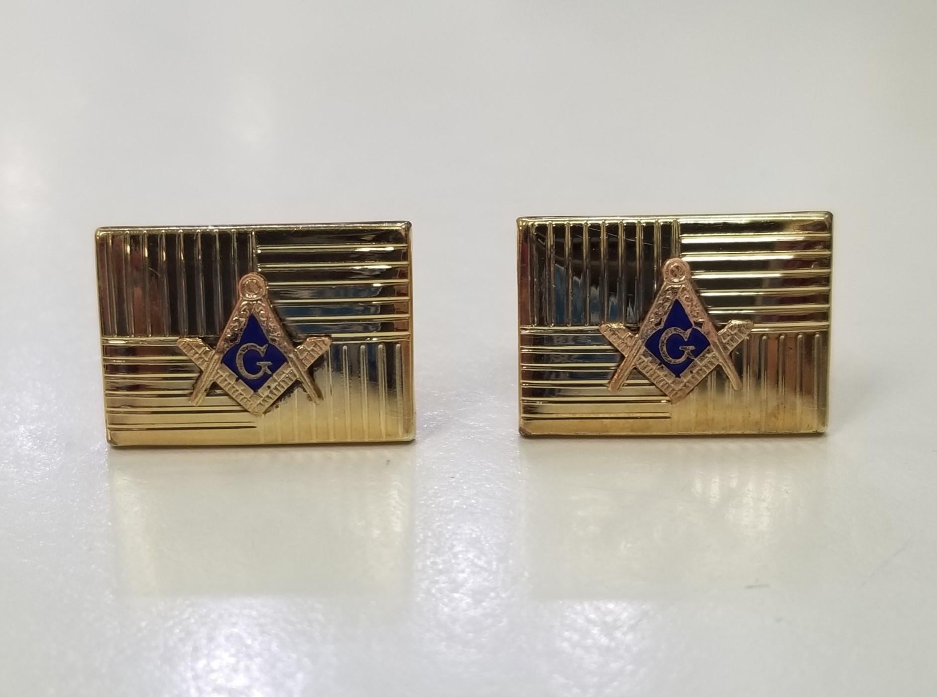 vintage freemason cufflinks