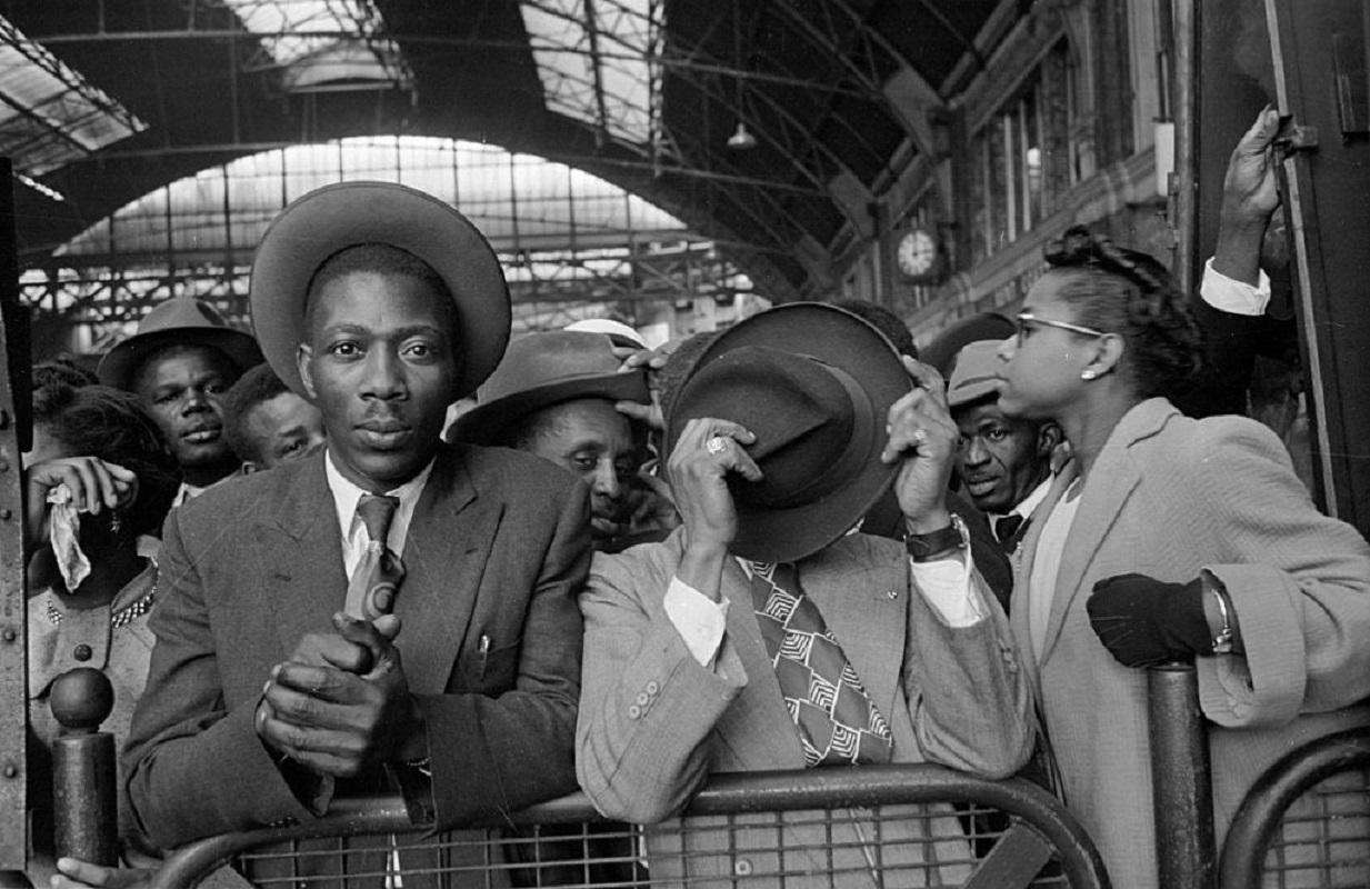 "West Indian Arrivals" by Haywood Magee

West Indian immigrants arrive at Victoria Station, London, after their journey from Southampton Docks.  Original Publication: Picture Post - 8405 - Thirty Thousand Colour Problems - pub. 1956

Unframed
Paper
