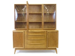 Heywood Wakefield China Cabinet with Bubble Glass Hutch