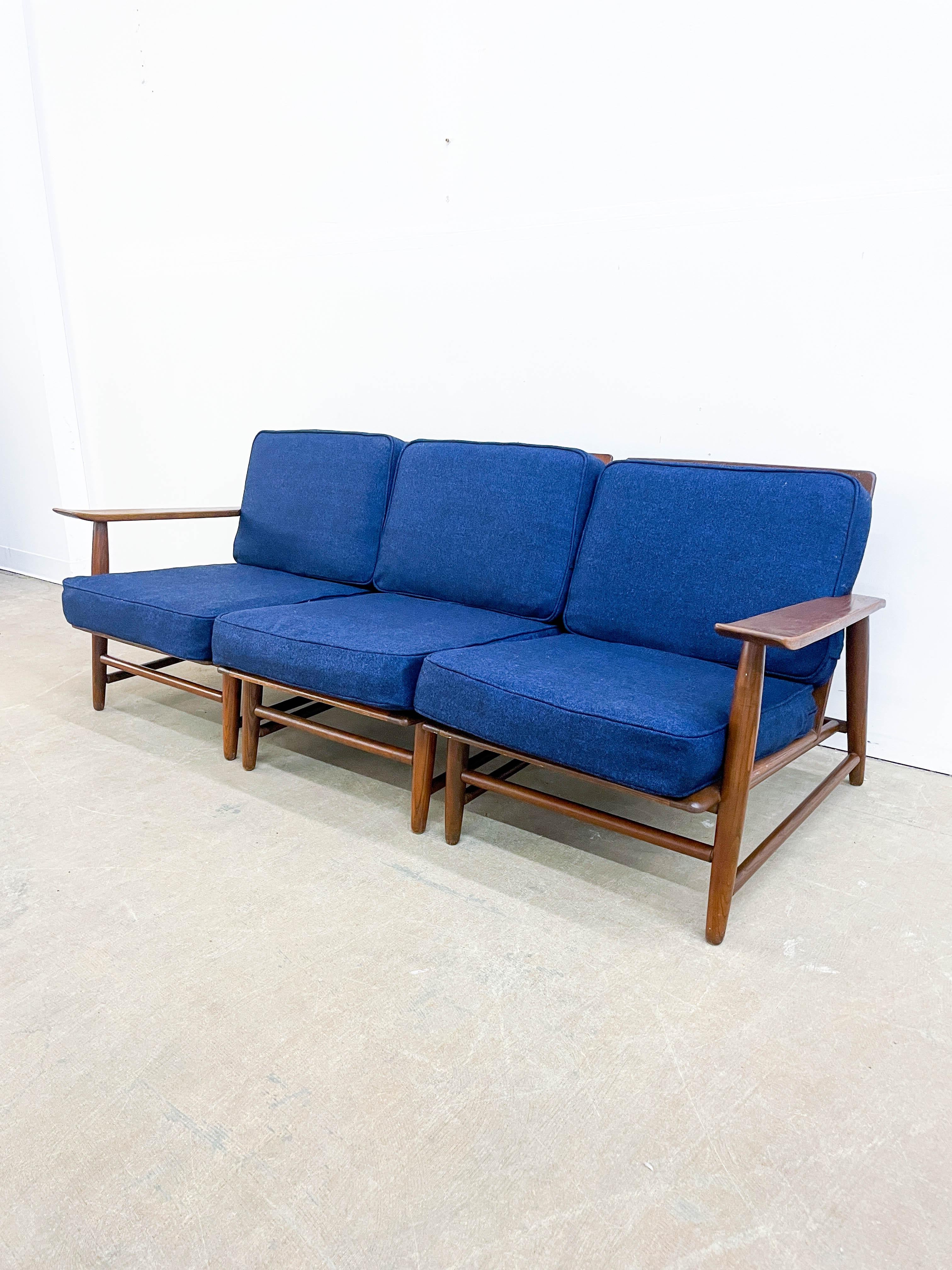 Wood Haywood Wakefield Nakashima style modular seating