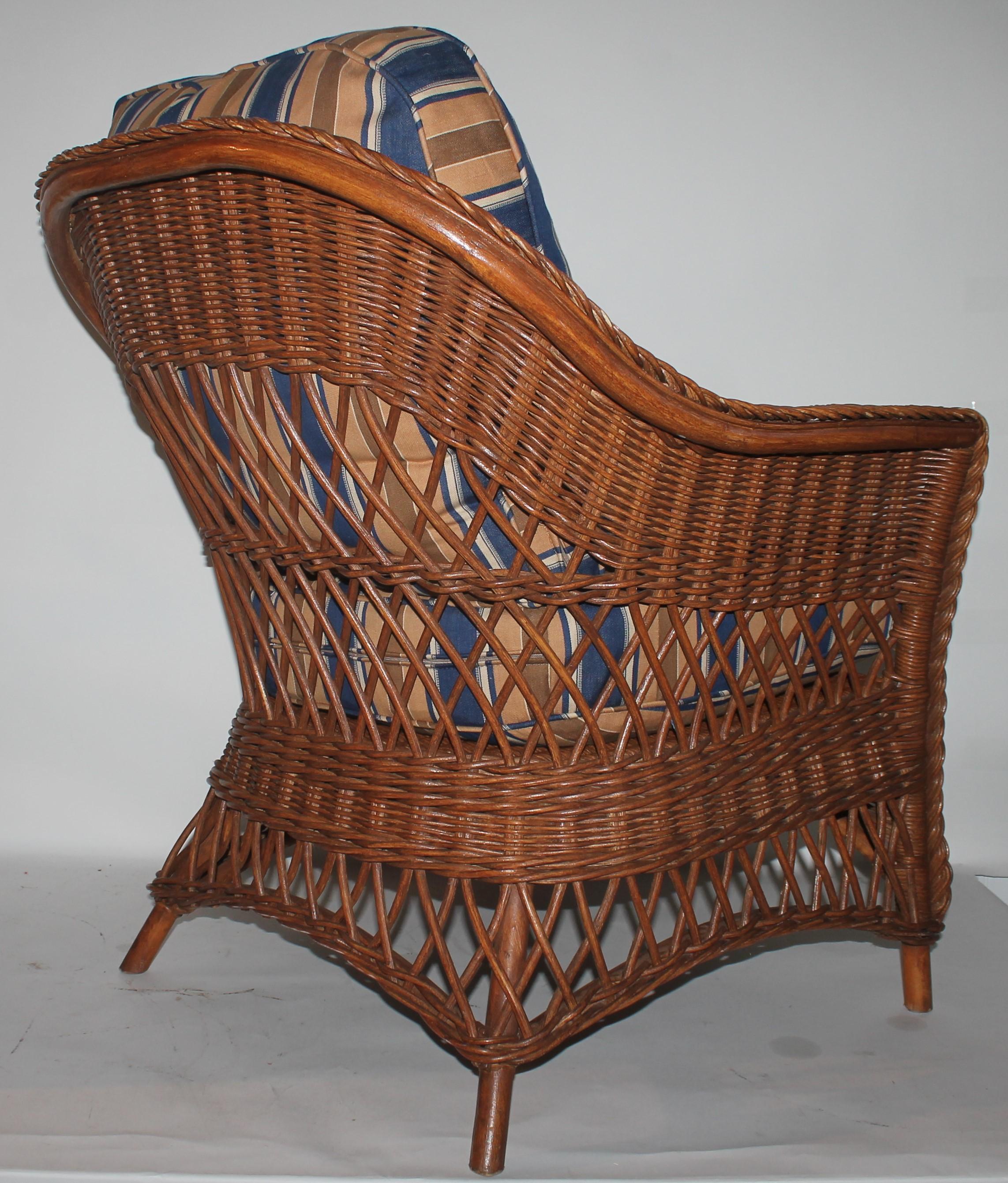 cane armchair with cushion