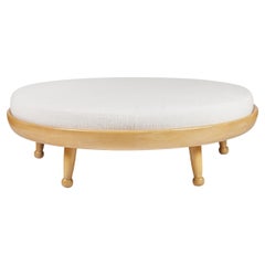 Table basse ottomane Hayworth Indoor/Outdoor, en Carbon Canyon, par August Abode