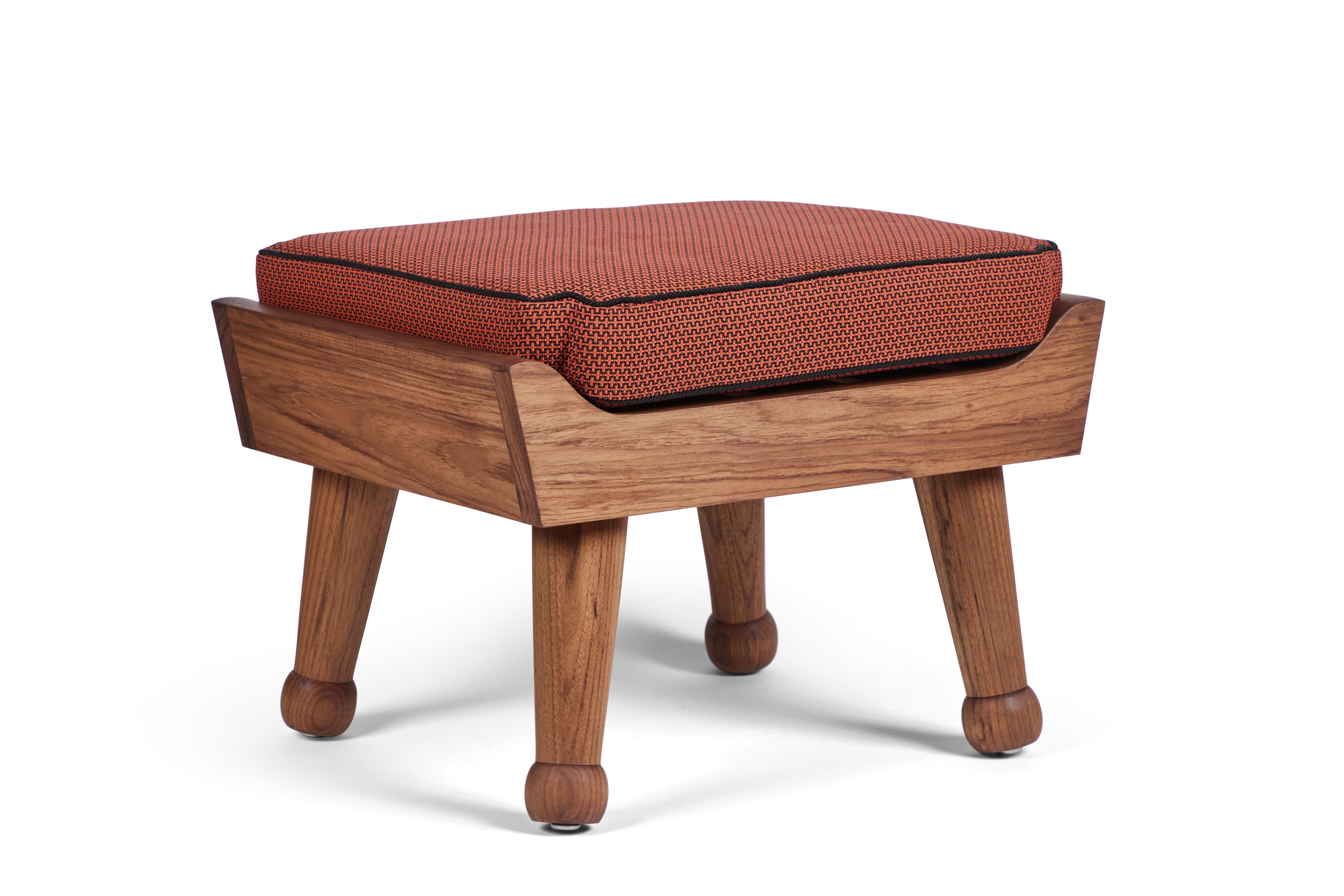 Say hello to the Hayworth Ottoman. Designed to coordinate with other pieces from our Hayworth Outdoor Collection, this petite indoor-outdoor ottoman doubles as a footrest or extra seating. Created to embrace the spirit of endless summer, it is shown