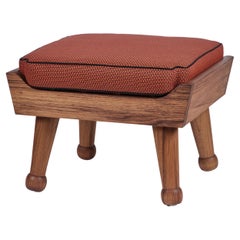Hayworth Outdoor Ottoman, in Teak with Cushion, by August Abode