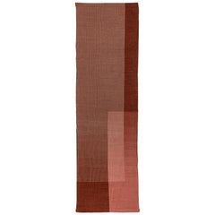 Haze Editions Contemporary Kilim Runner Wool Handwoven Terracotta Red