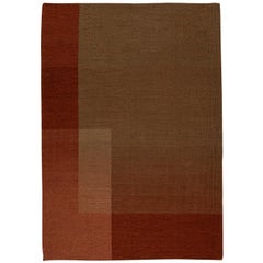 Haze Kilim Rug Wool Handwoven Vineyard in Terracotta Red Medium in Stock