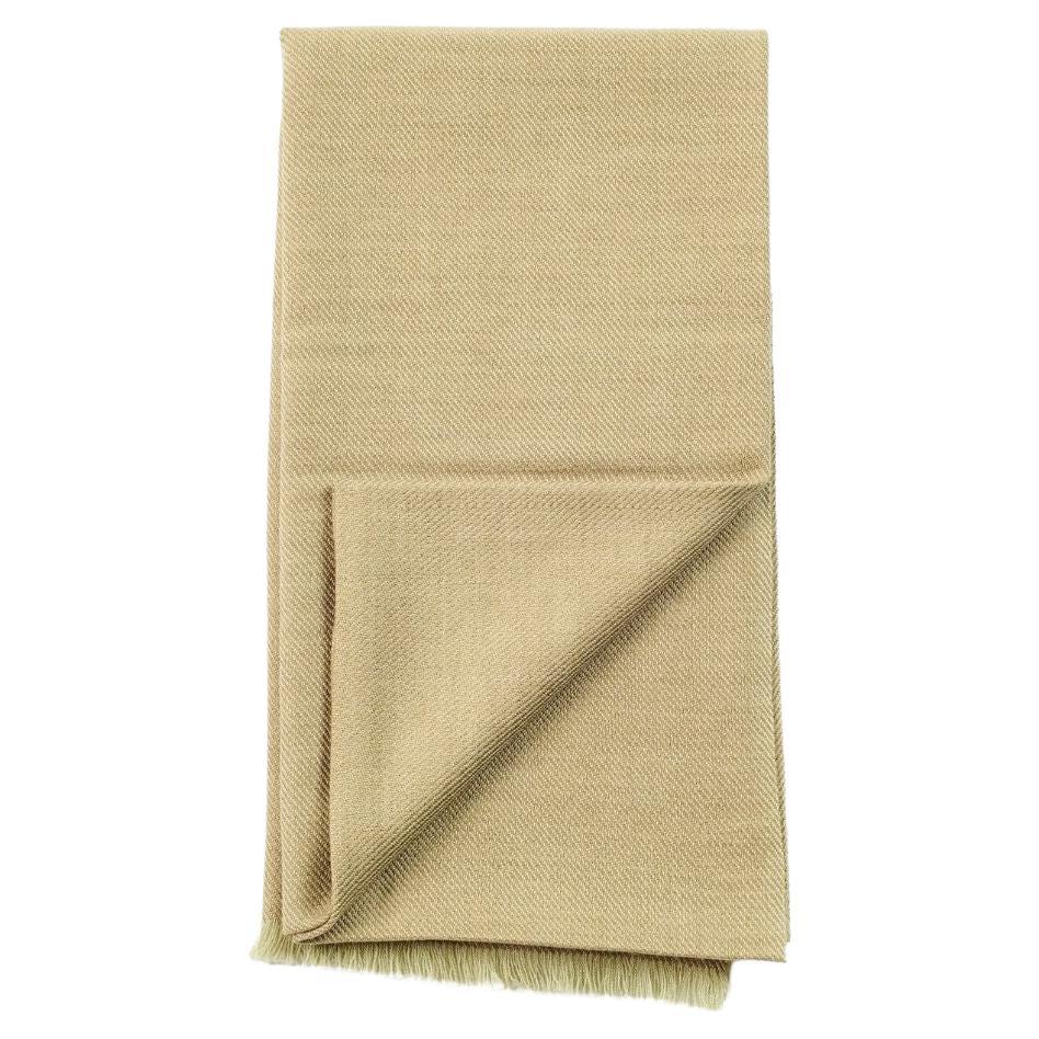 Haze Soft Green Handloom Throw / Decke , Pure Soft Merino Classic Twill Weave im Angebot 4