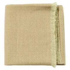 Haze, soffice coperta verde lavorata a mano, tessuto Merino Classic Twill, puro e morbido