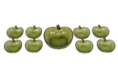 Ciotole in vetro di Hazel-Atlas Greene & Greene, set da 9