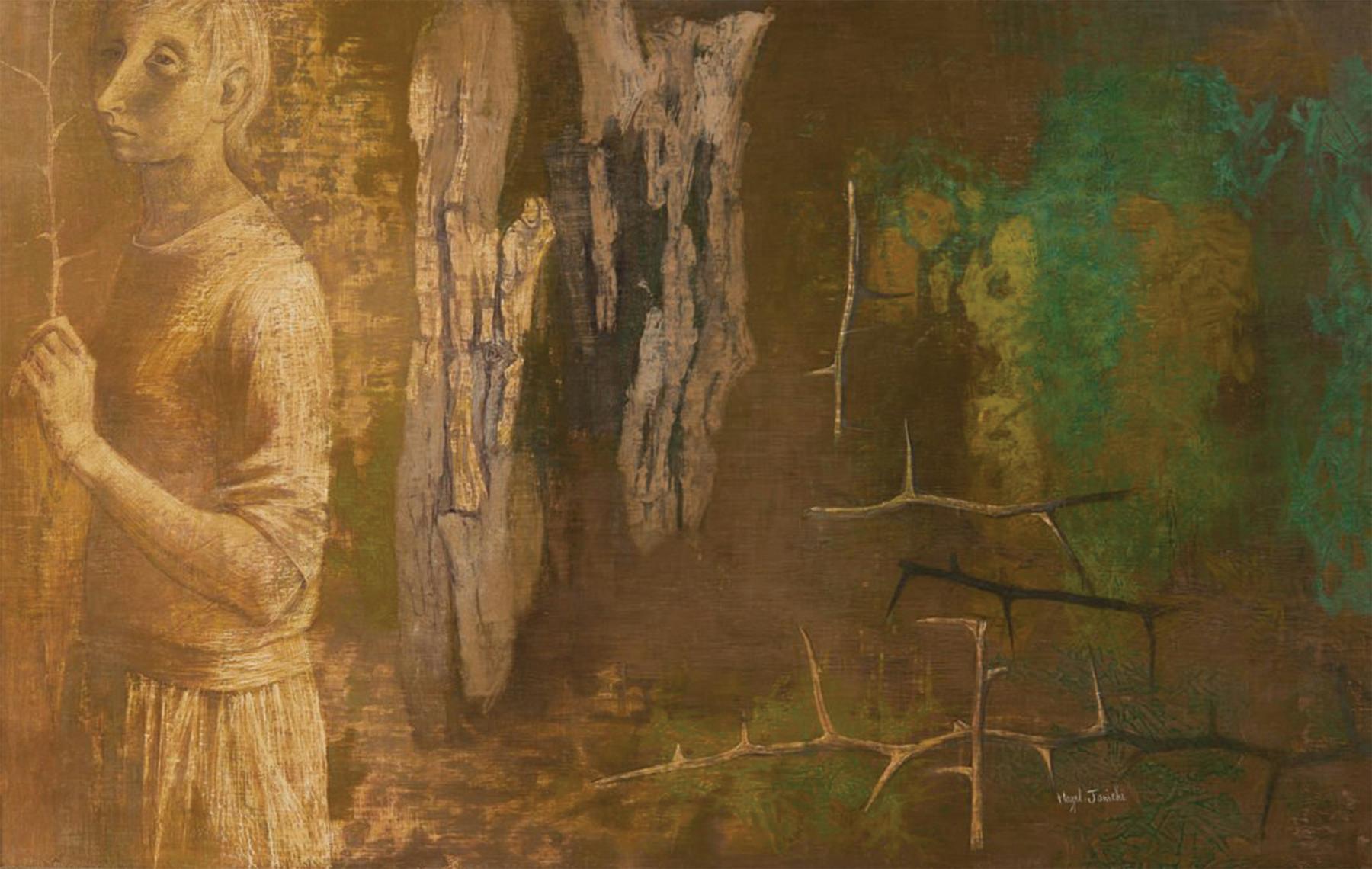 Nature Walk, surréalisme magique du milieu du siècle, artiste de l'école de Cleveland