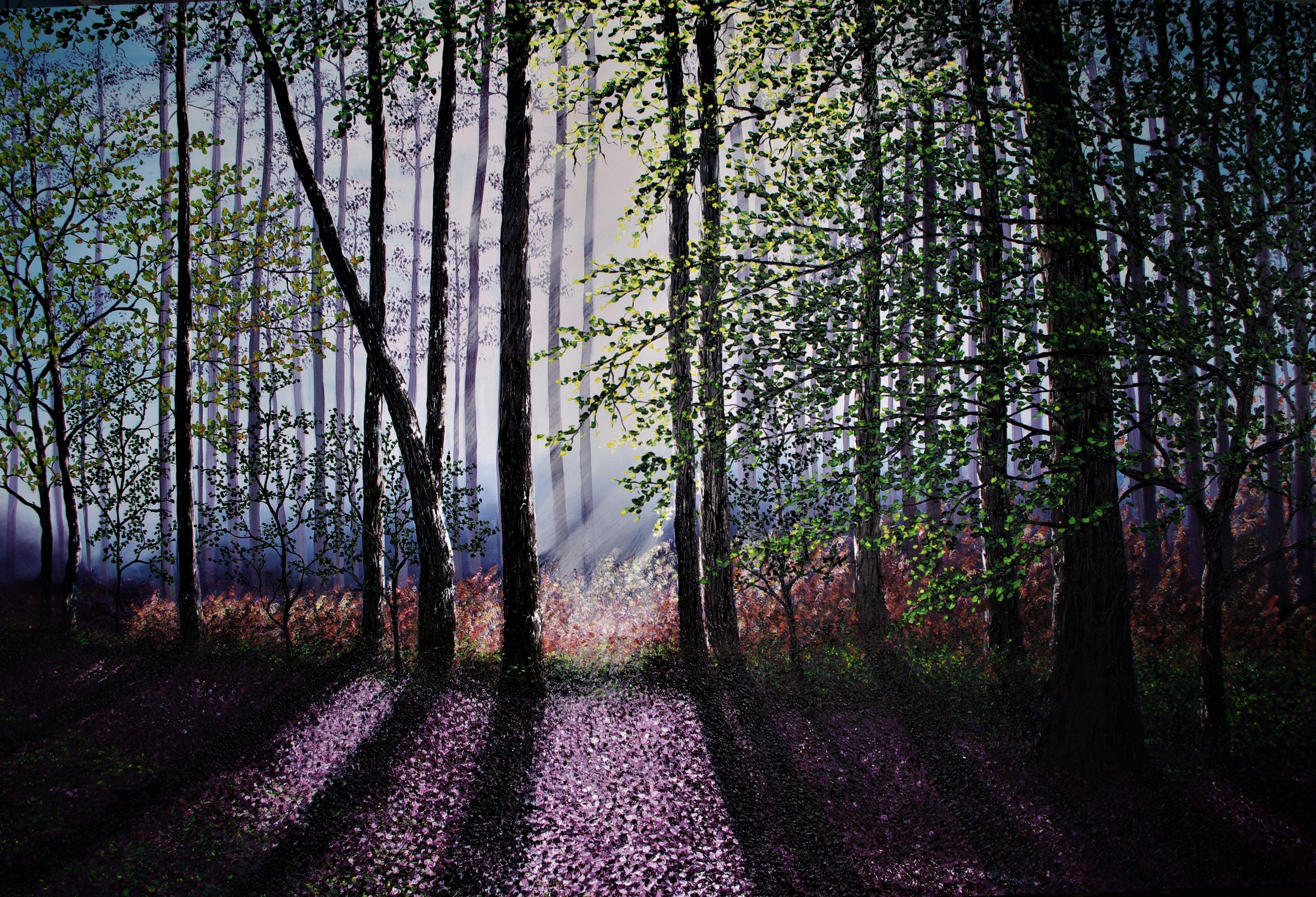 A Shaft Of Ethereal Light, peinture, huile sur toile - Painting de Hazel Thomson