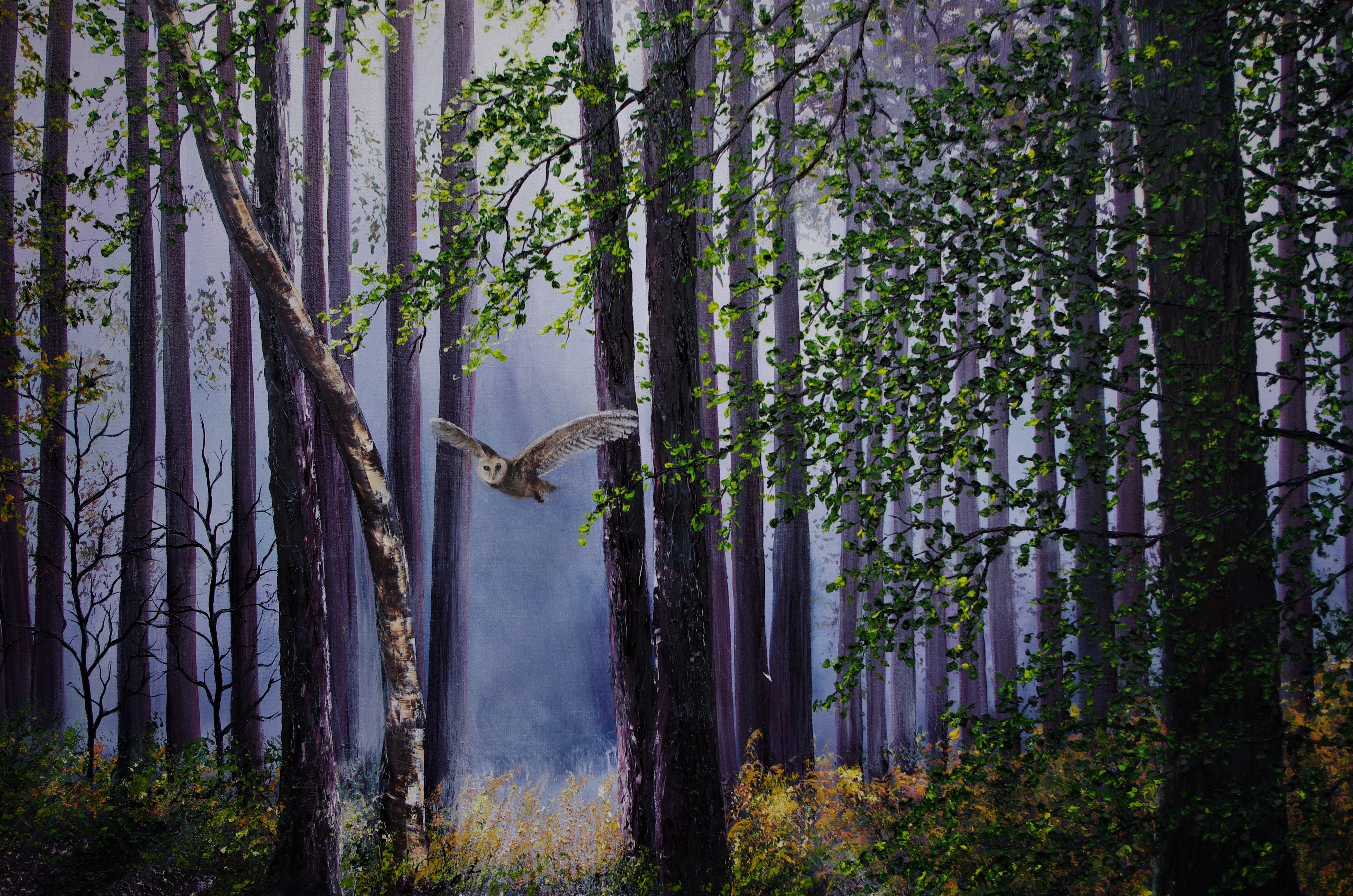 A Shaft Of Forest Light, Painting, Oil on Canvas 1
