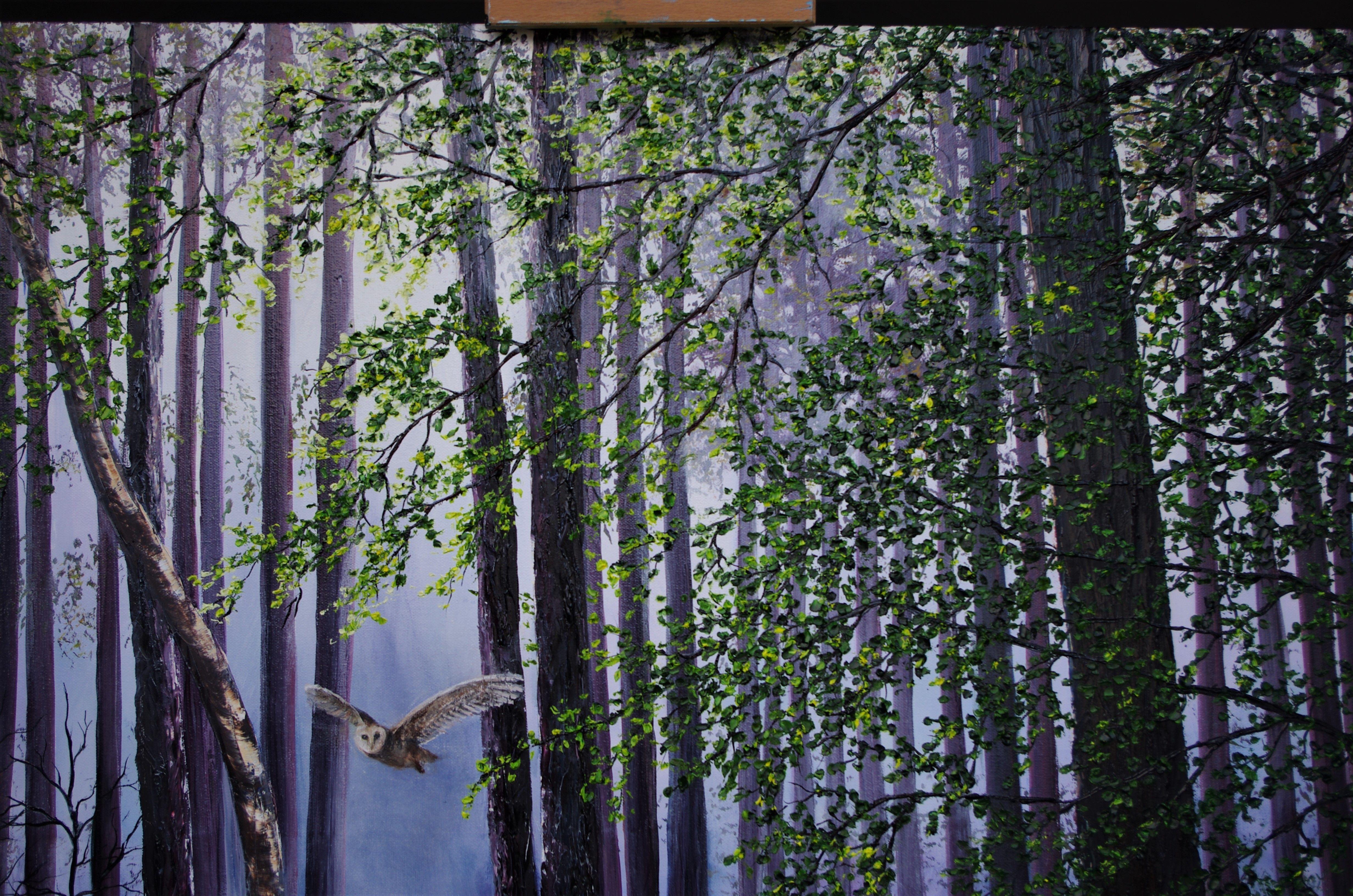 A Shaft Of Forest Light, Painting, Oil on Canvas 3