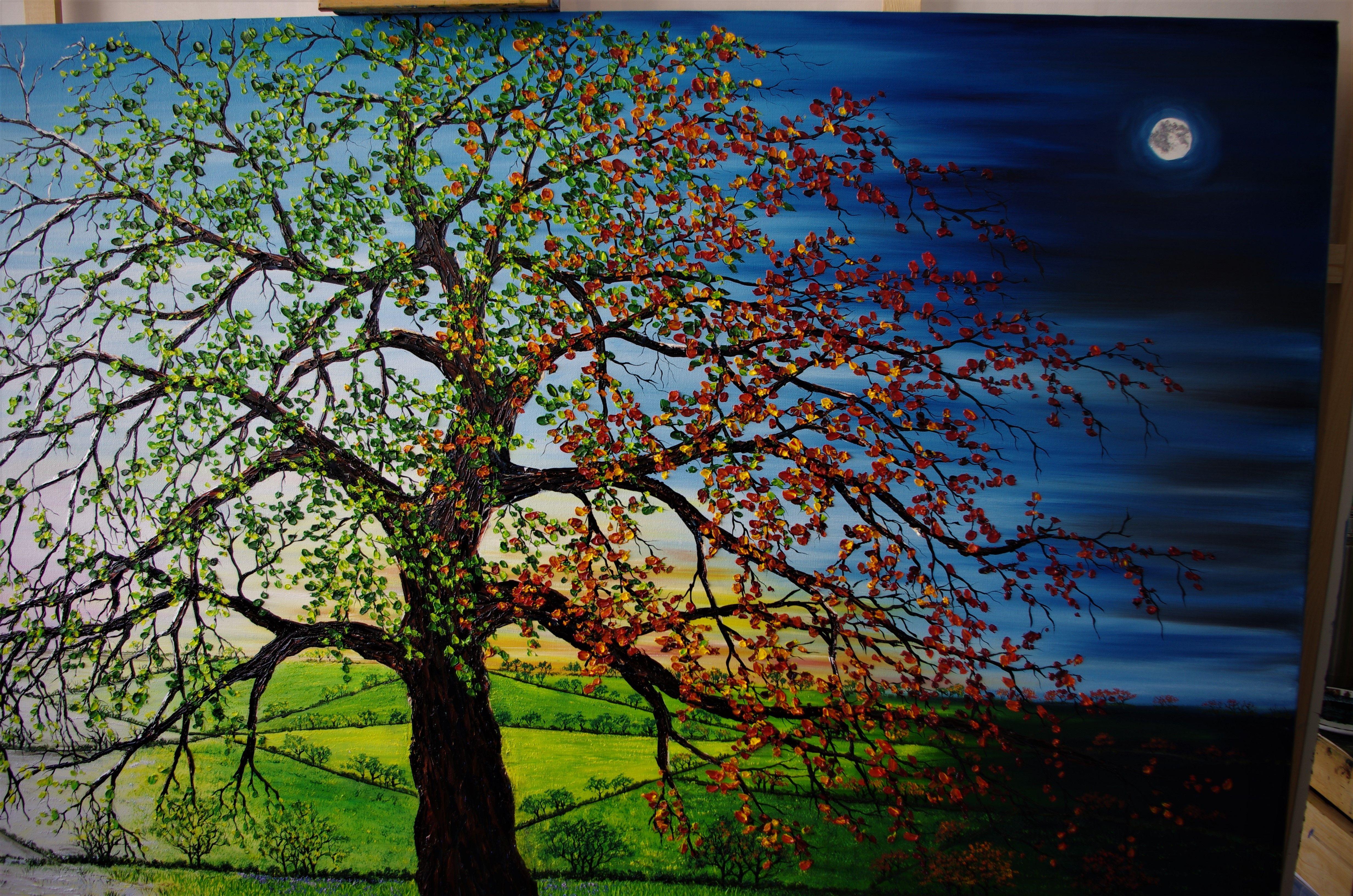 An Oak Of Our Time, Painting, Oil on Canvas For Sale 2