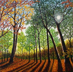 Autumn Afternoon -original realism landscape oil painting - contemporary art