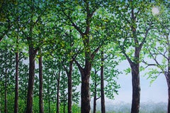 Bluebell Woods -original landscape oil painting- contemporary impressionism art