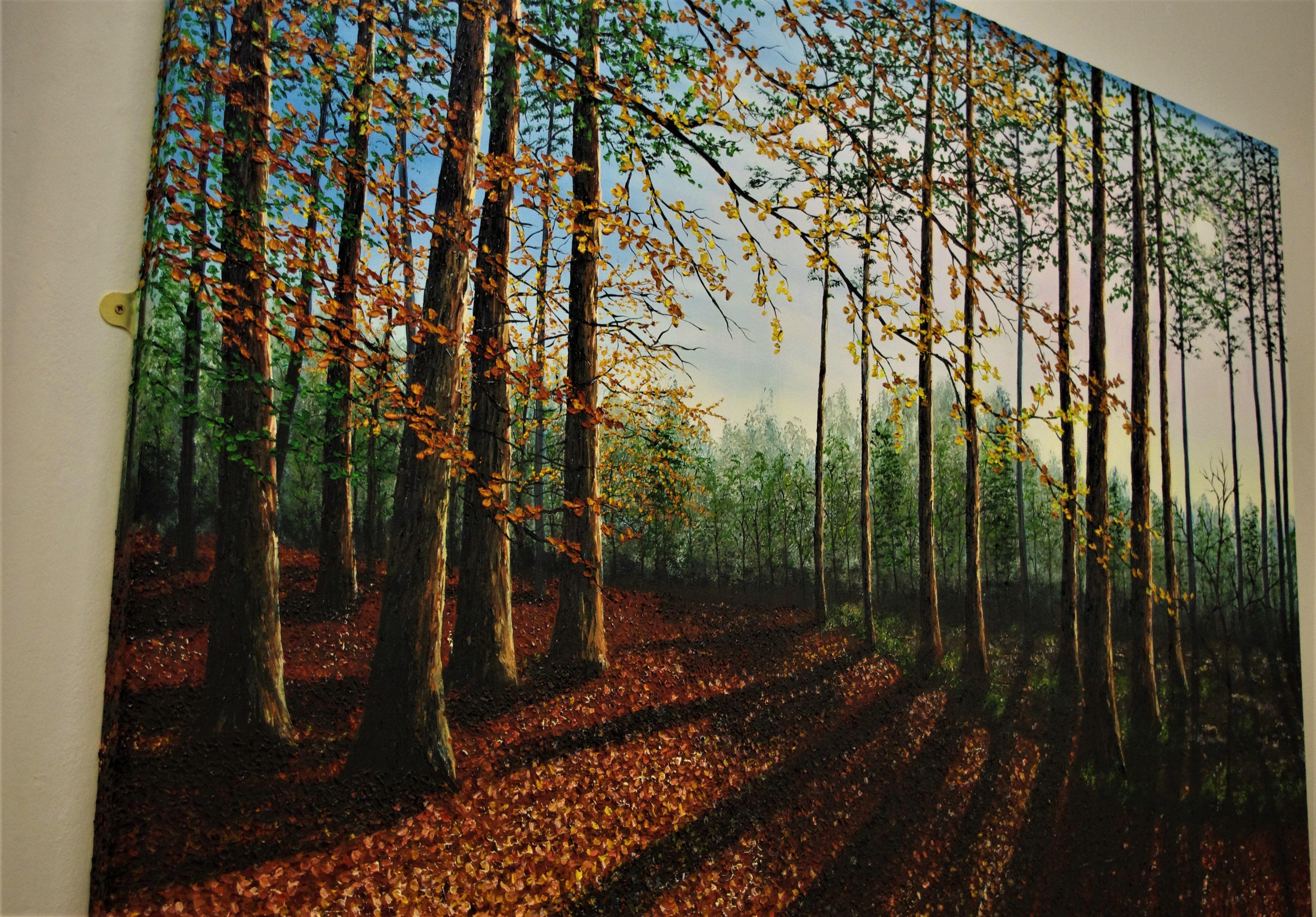 Forest Clearing. 100cm X 150cm, Painting, Oil on Canvas For Sale 1