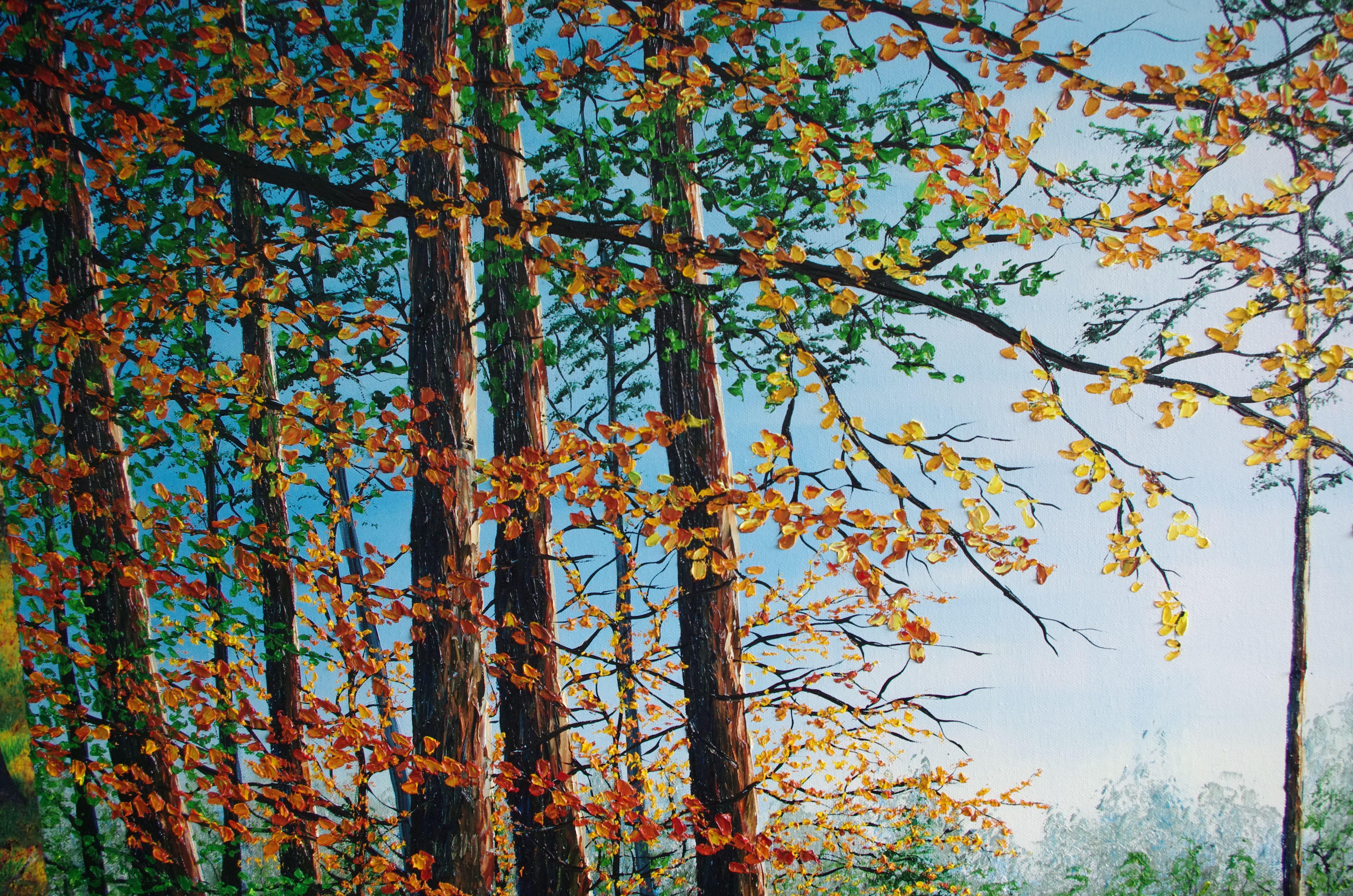 Forest Clearing. 100cm X 150cm, Painting, Oil on Canvas For Sale 2