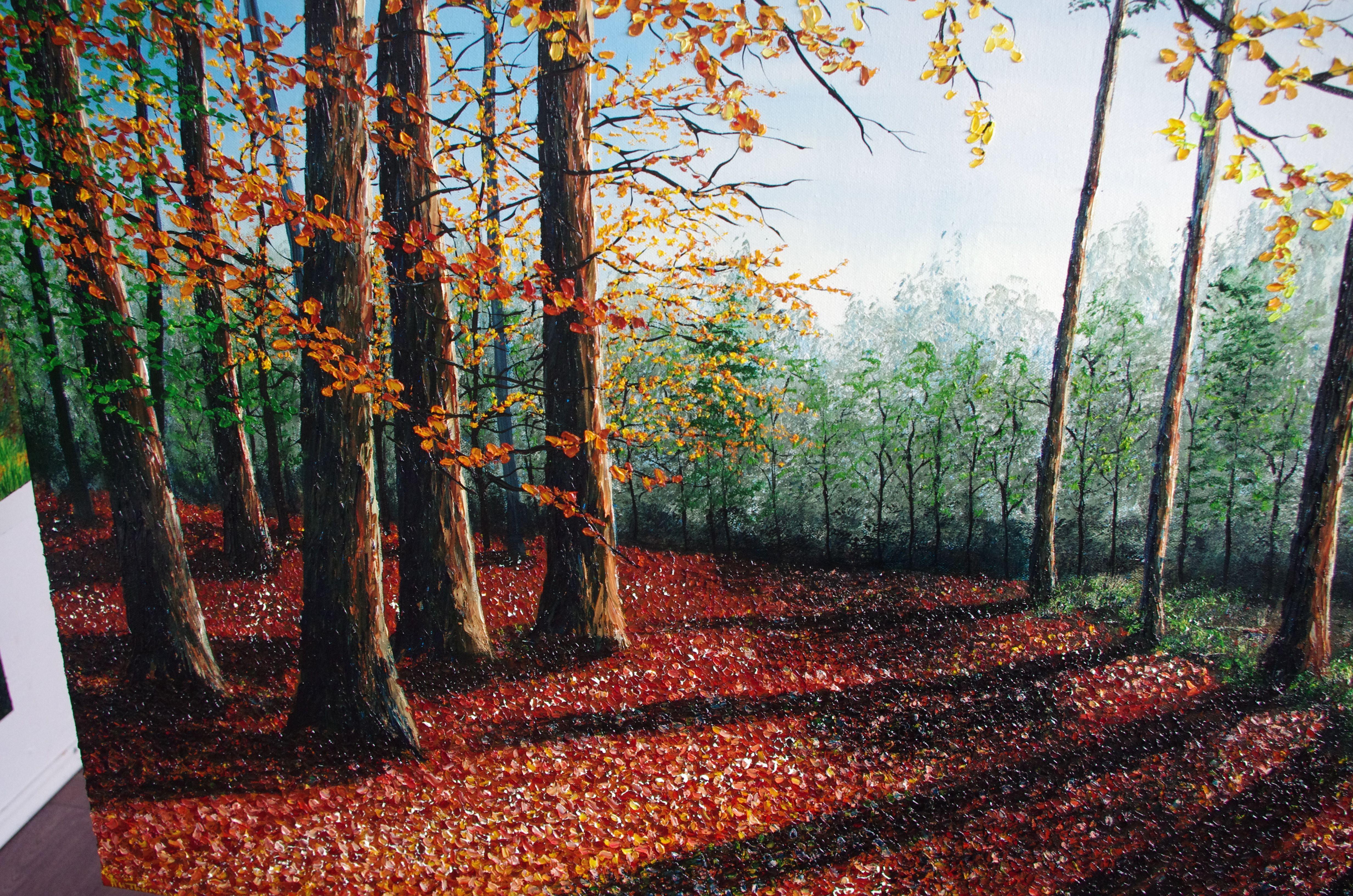 Forest Clearing. 100cm X 150cm, Painting, Oil on Canvas For Sale 3