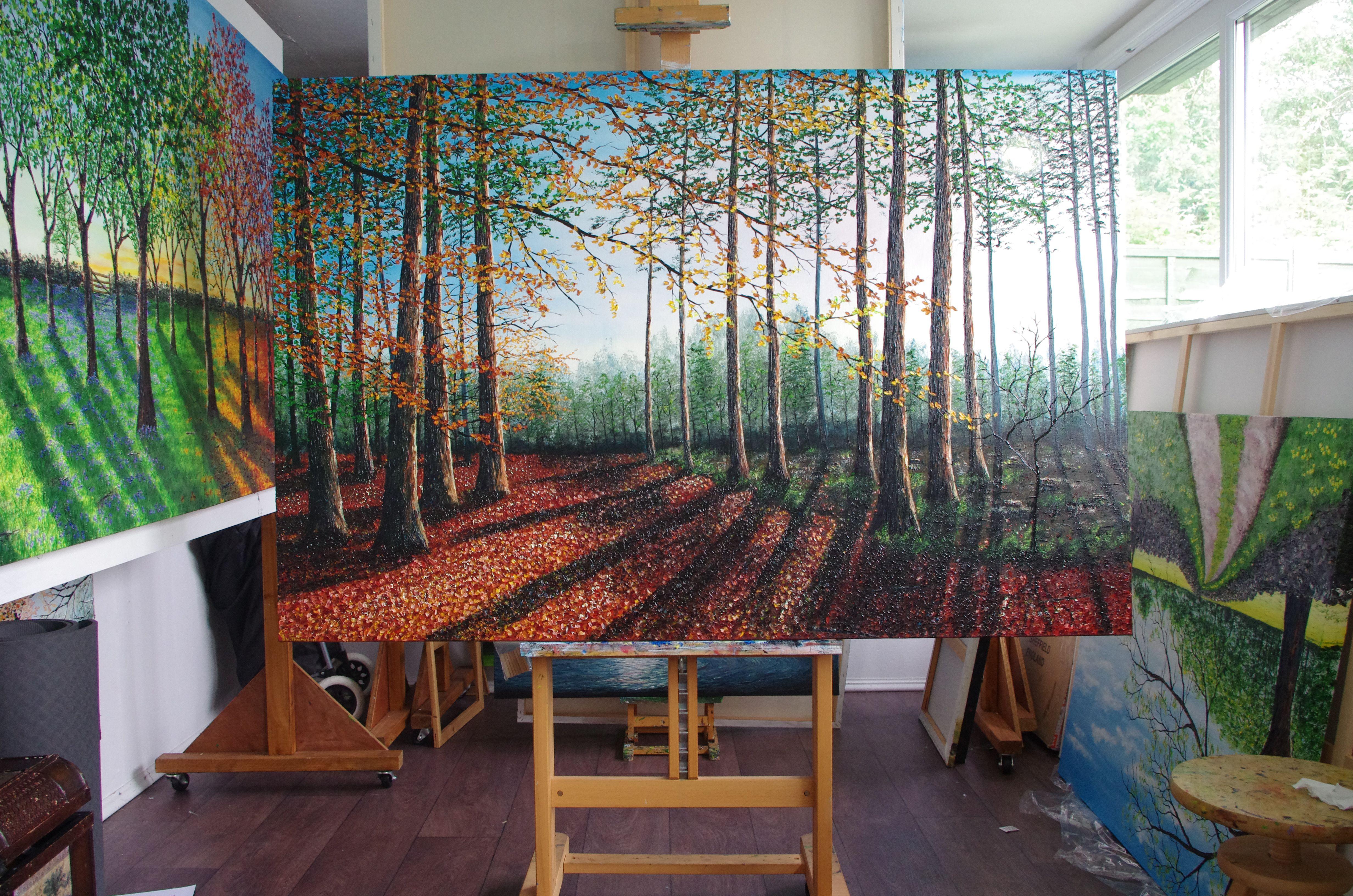 Forest Clearing. 100cm X 150cm, Painting, Oil on Canvas For Sale 4