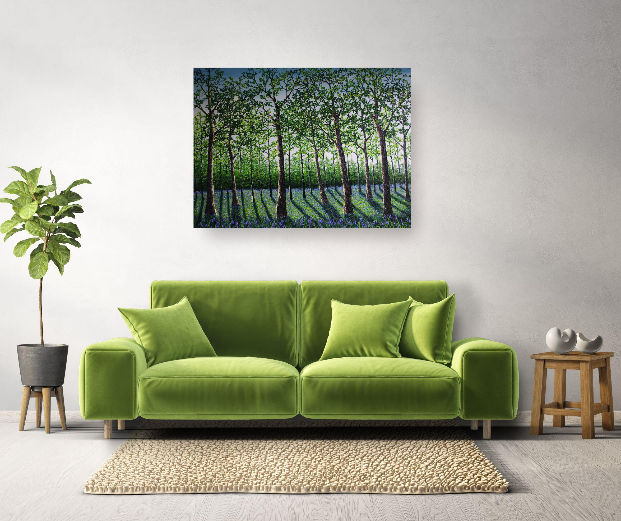 Frühlingslicht -Originales realistisches Landschaftsölgemälde- zeitgenössische Kunst – Painting von Hazel Thomson