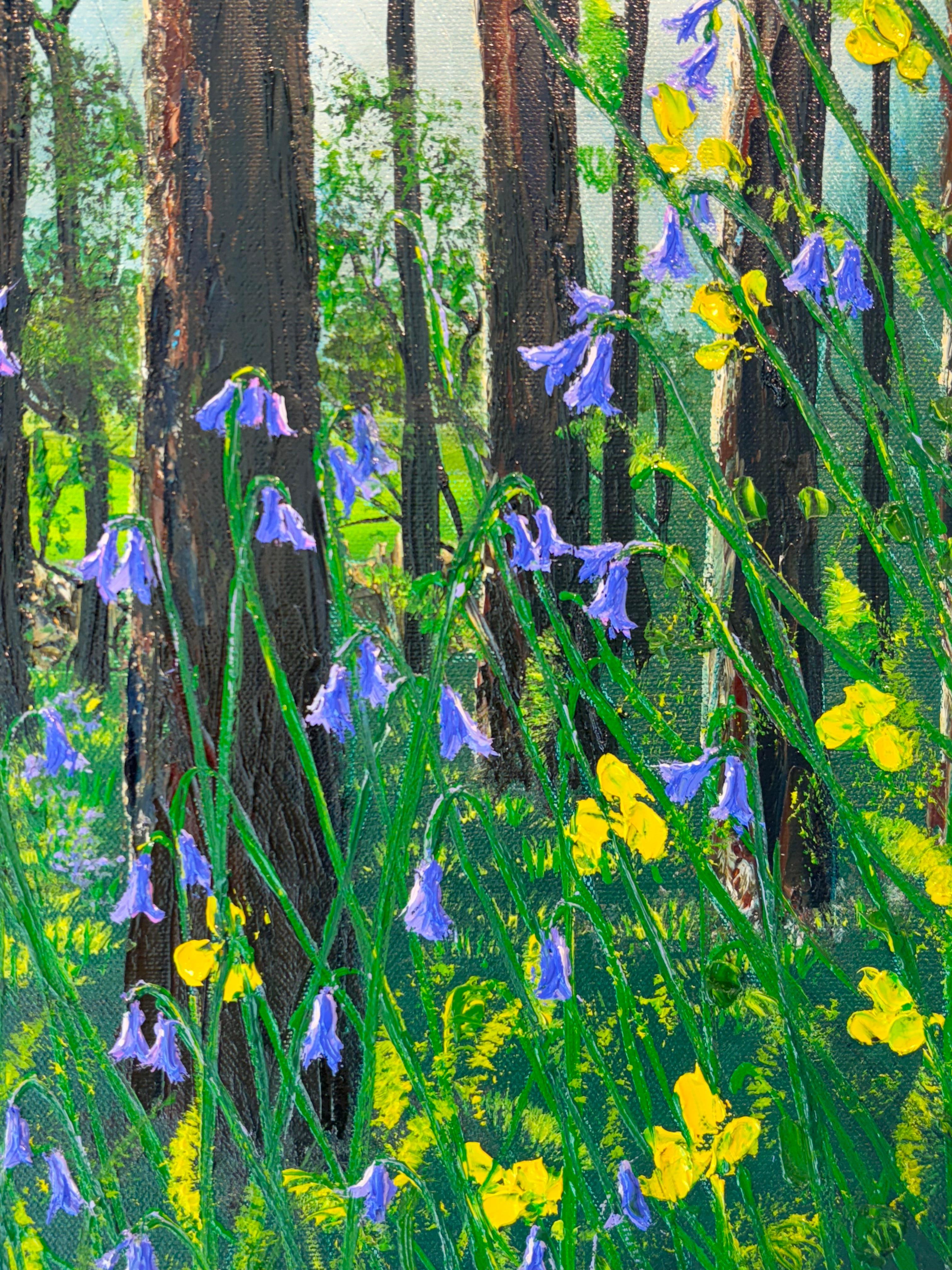Contemporary Art - peinture à l'huile impressionniste moderne originale de paysage - art contemporain - Noir Landscape Painting par Hazel Thomson