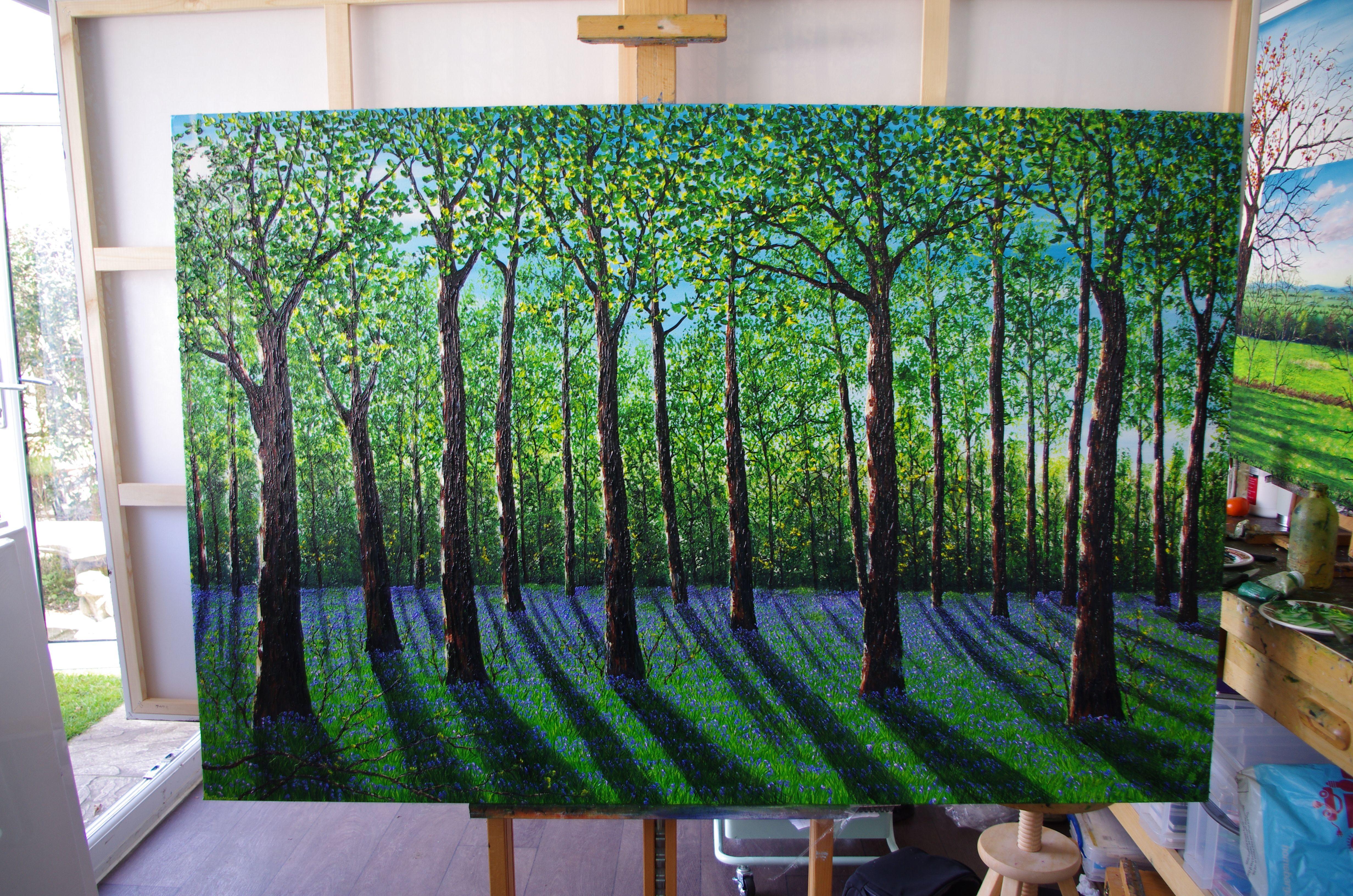 Spring Time In The Forest, Painting, Oil on Canvas For Sale 1